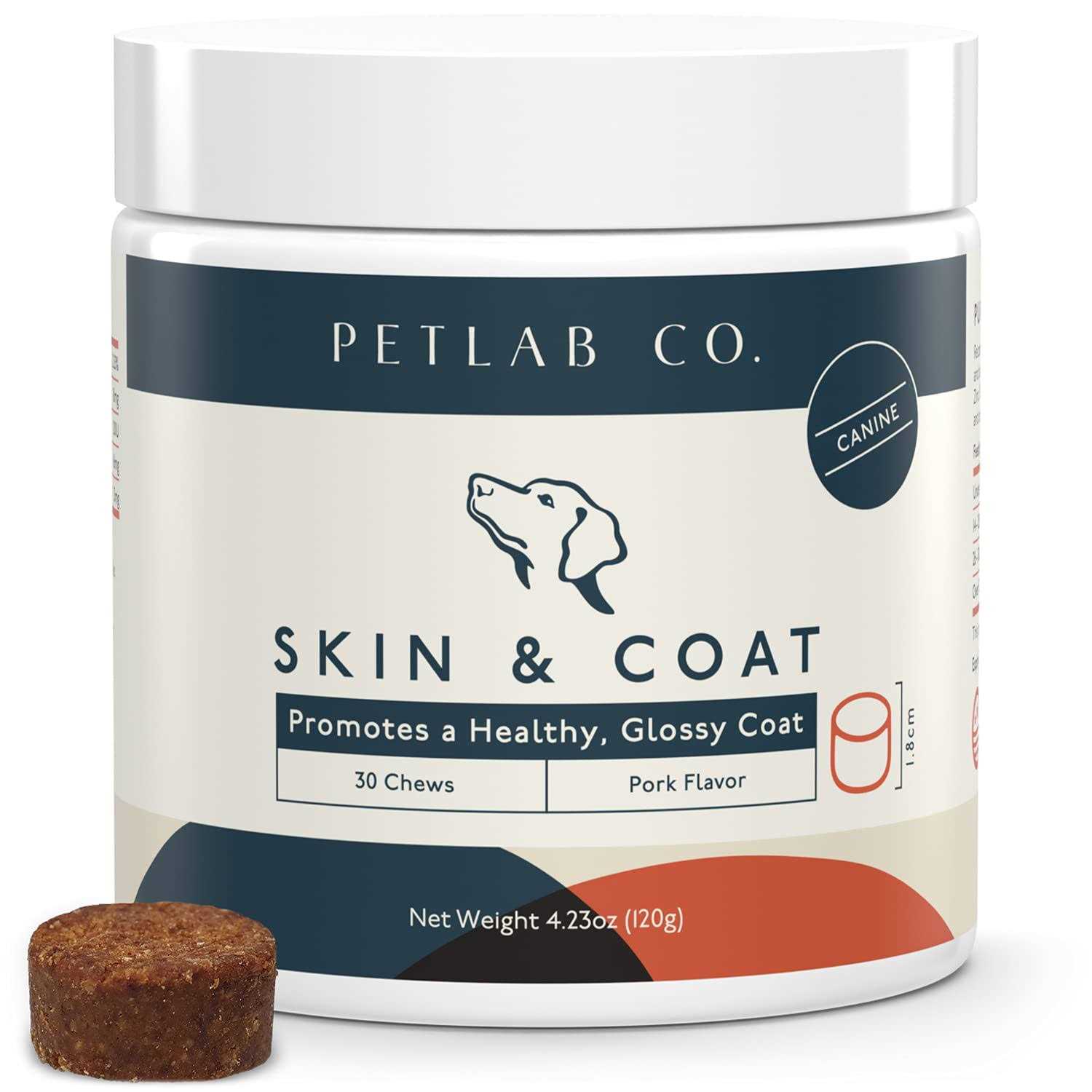 Petlab Co. Dog Itchy Skin & Coat Support Chew with Fish Oil - Healthber
