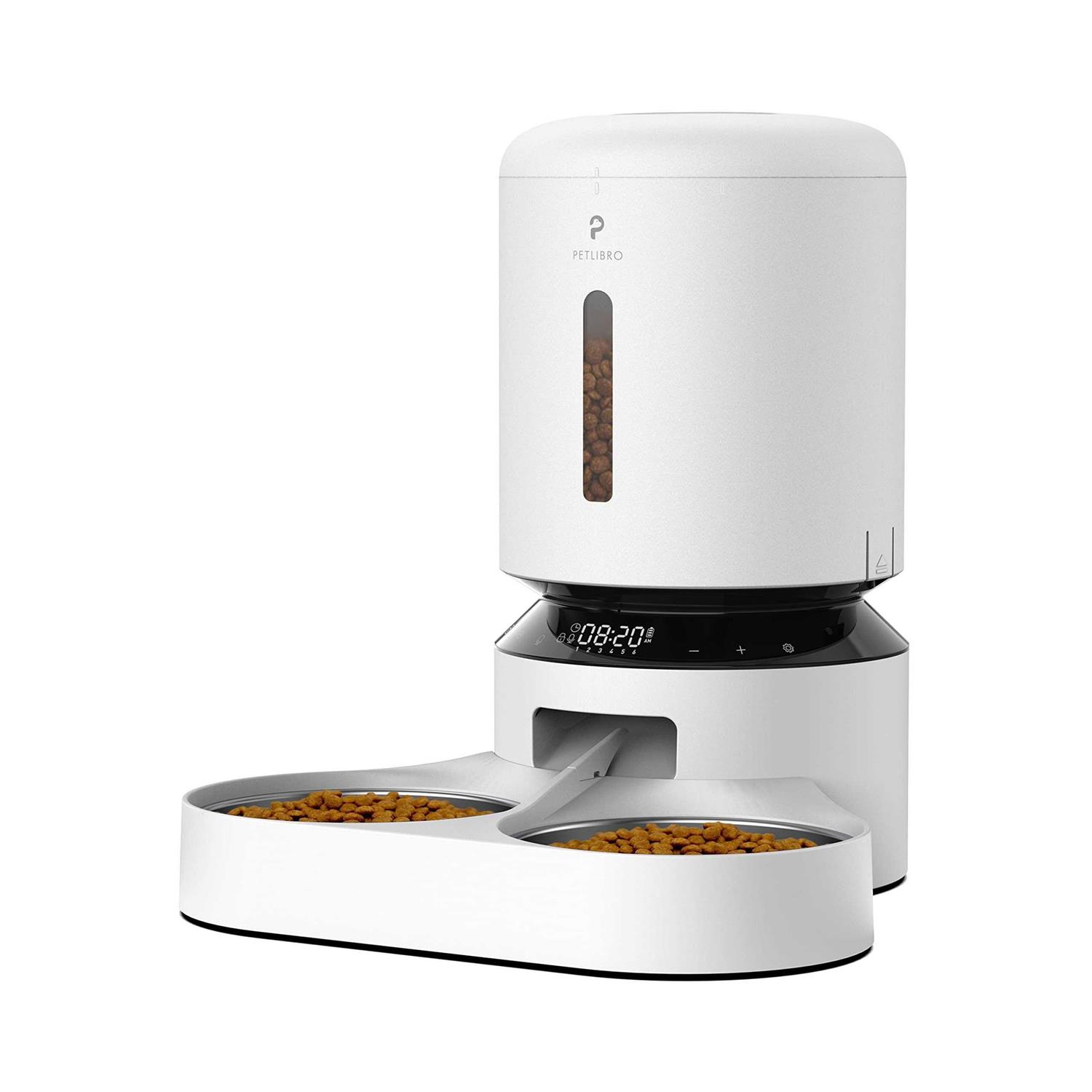 PETLIBRO Automatic Cat Feeder For Two Cats, 5L Dry Food Dispenser With Splitter And Two Stainless Bowls, 10S Meal Call And Timer - Healthber