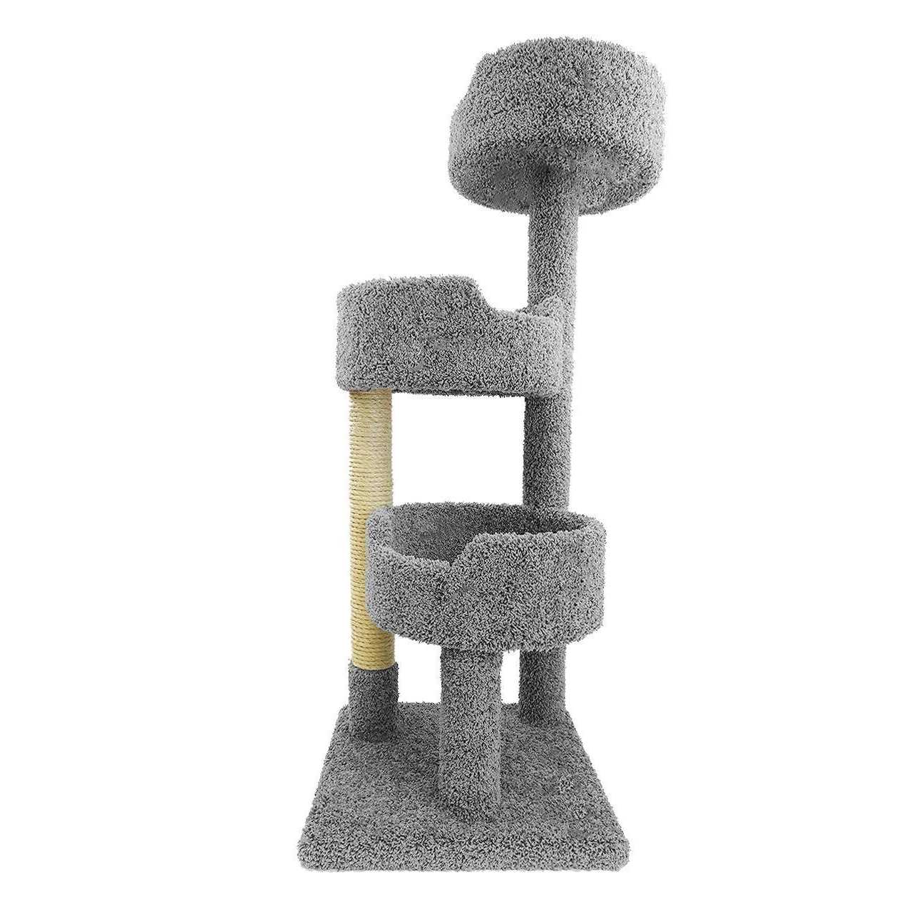 New Cat Condos Deluxe Kitty Pad 52 in. Cat Tree - Healthber