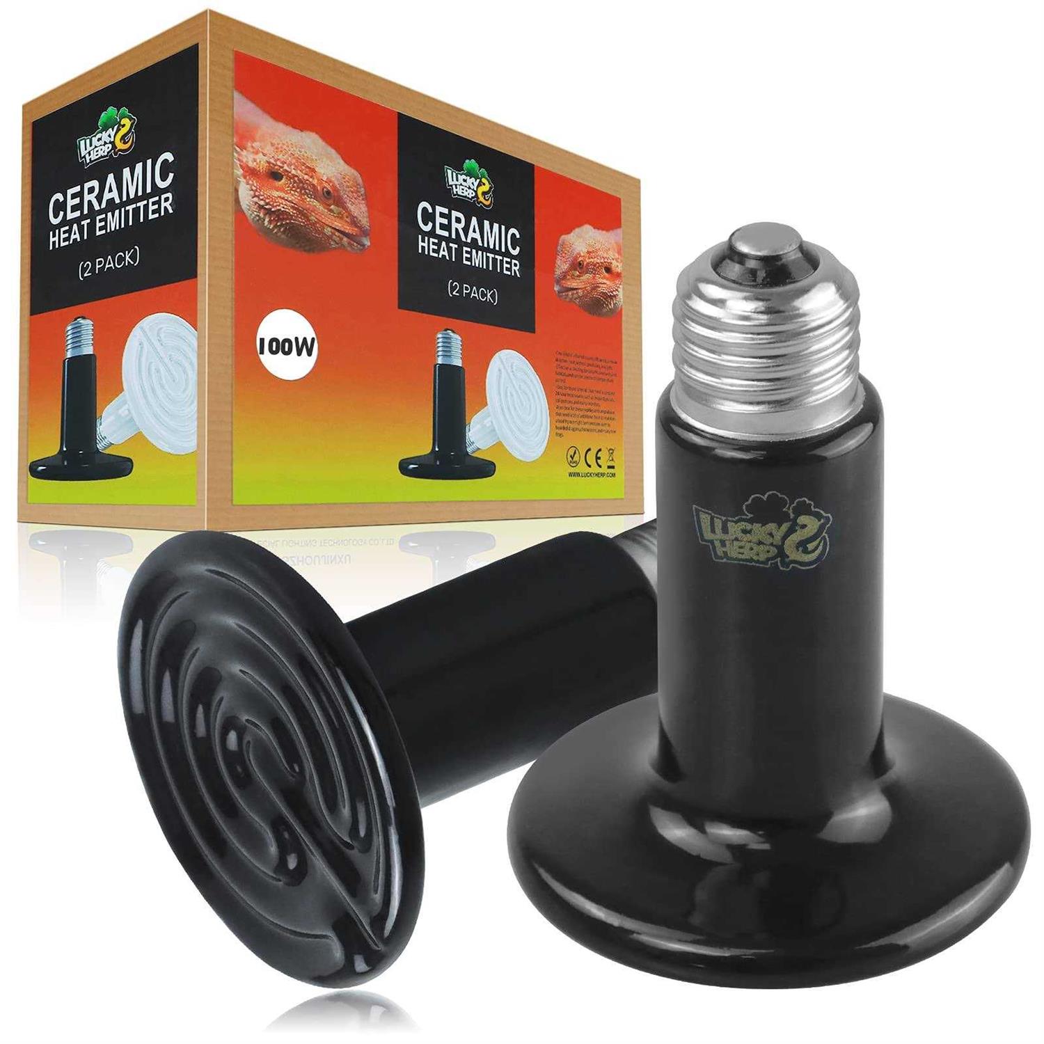 LUCKY HERP Ceramic Heat Emitter Reptile Heat Bulbs - Healthber