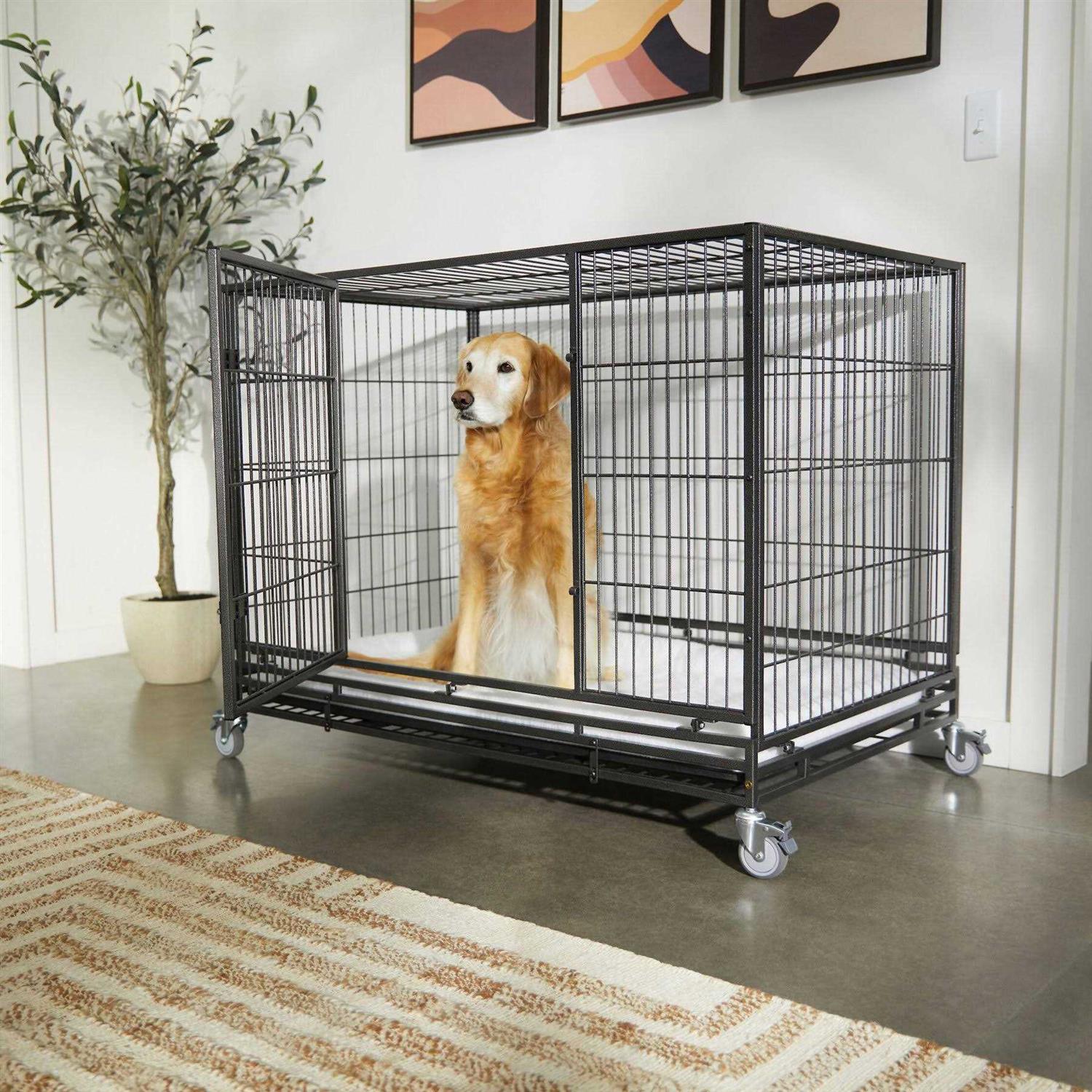 Frisco Ultimate Heavy Duty Steel Metal Single Door Dog Crate - Healthber