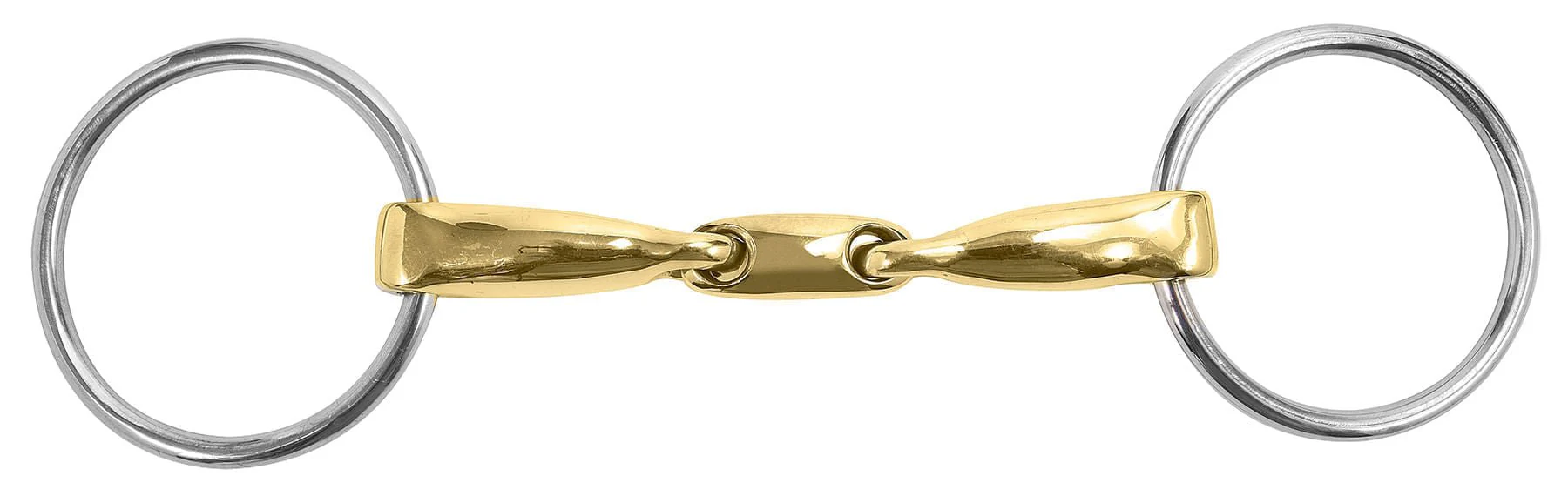 M Toulouse Curved Mouth 16mm Loose Ring Snaffle w/Lozenge - Healthber