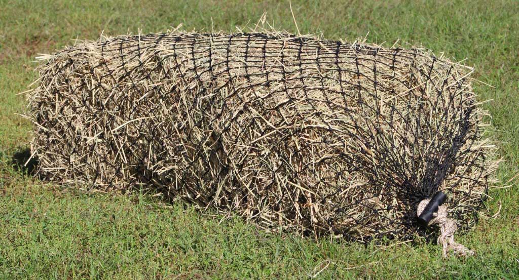 Hay Chix Heavy Duty Small Square Bale Hay Net Feeder for Horses - Healthber