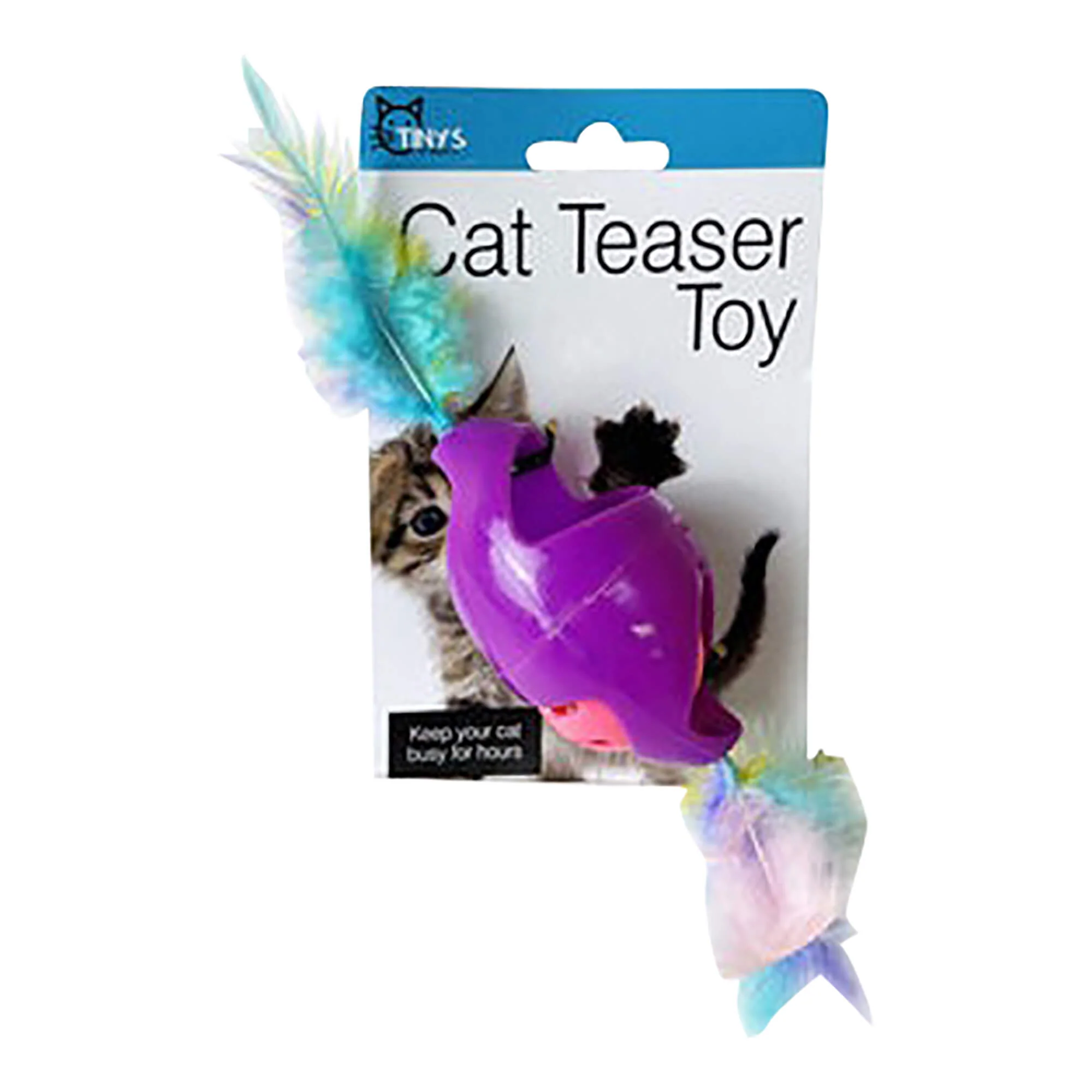 Cat Jingle Rolling Toy with Feather - Healthber