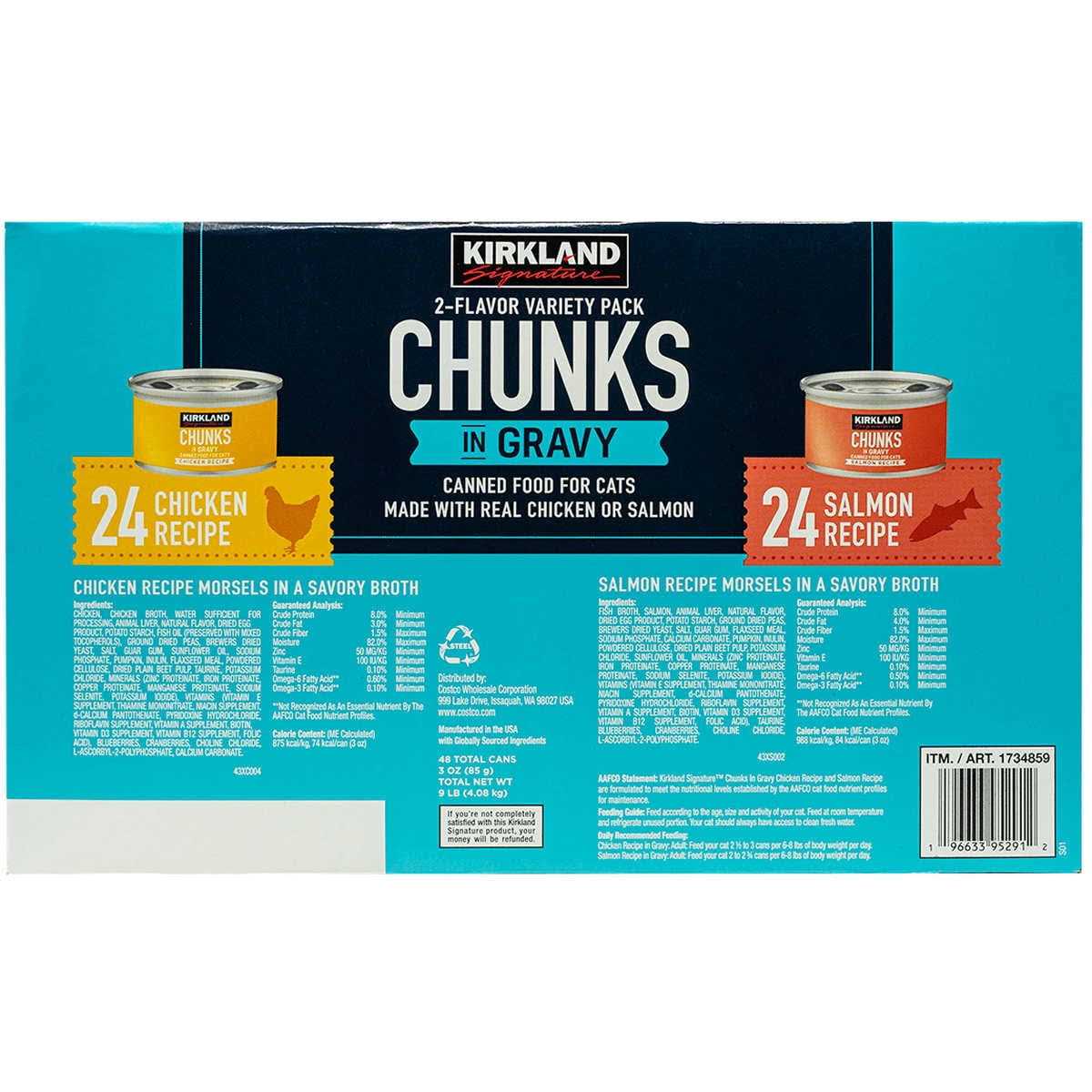 Kirkland Signature Chunks in Gravy Canned Cat Food Variety Pack - Healthber