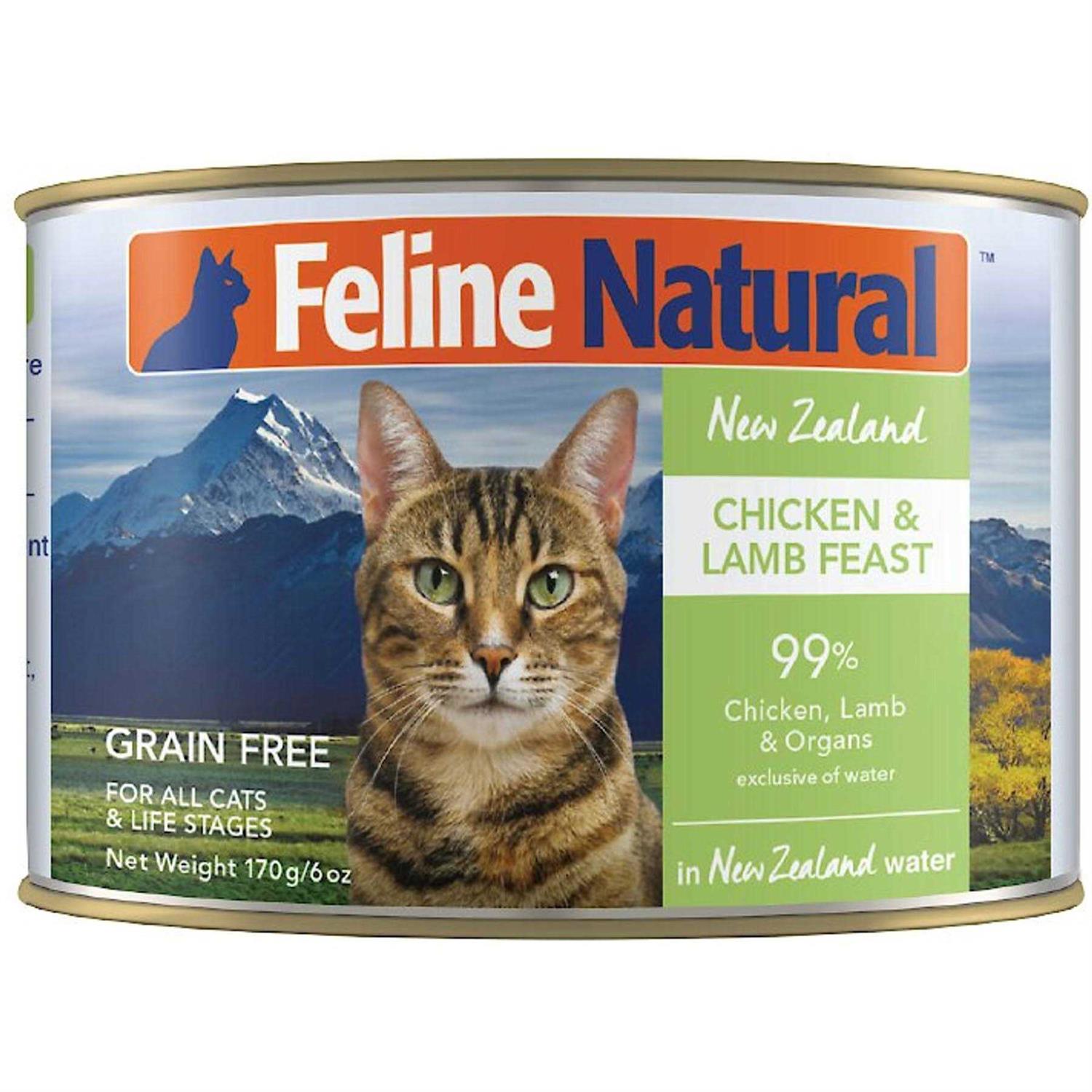 Feline Natural Canned Chicken & Lamb Feast Cat Food - Healthber