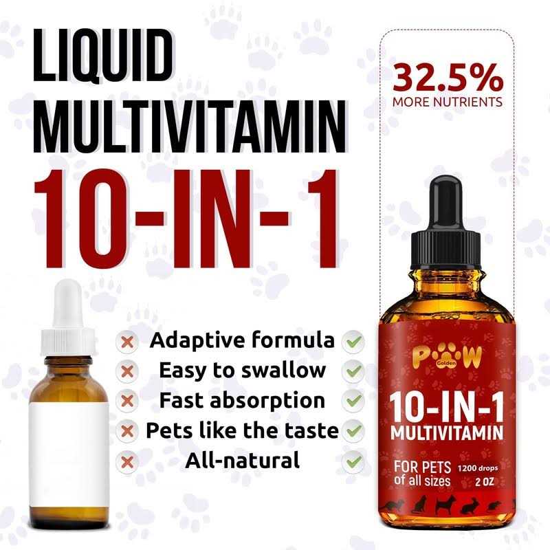 10 In 1 Cat & Dog Multivitamin Hip & Joint Vitamins for Dogs Vitamins c D B1-12 - Healthber