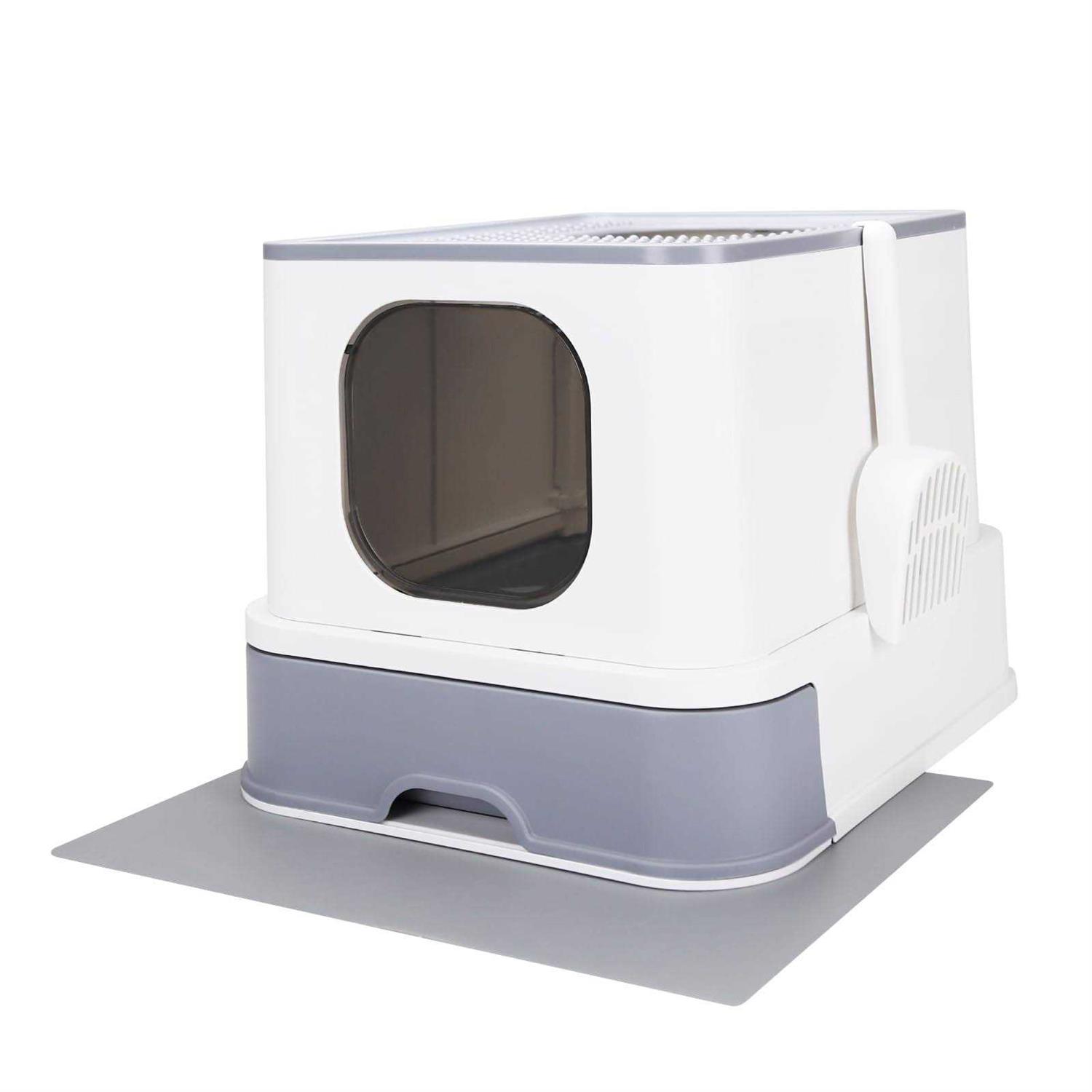 RIZZARI Millions Sold Wordwide Cat Litter Box Large Top Entry Anti-Splashing Litter Box with Lid - Healthber