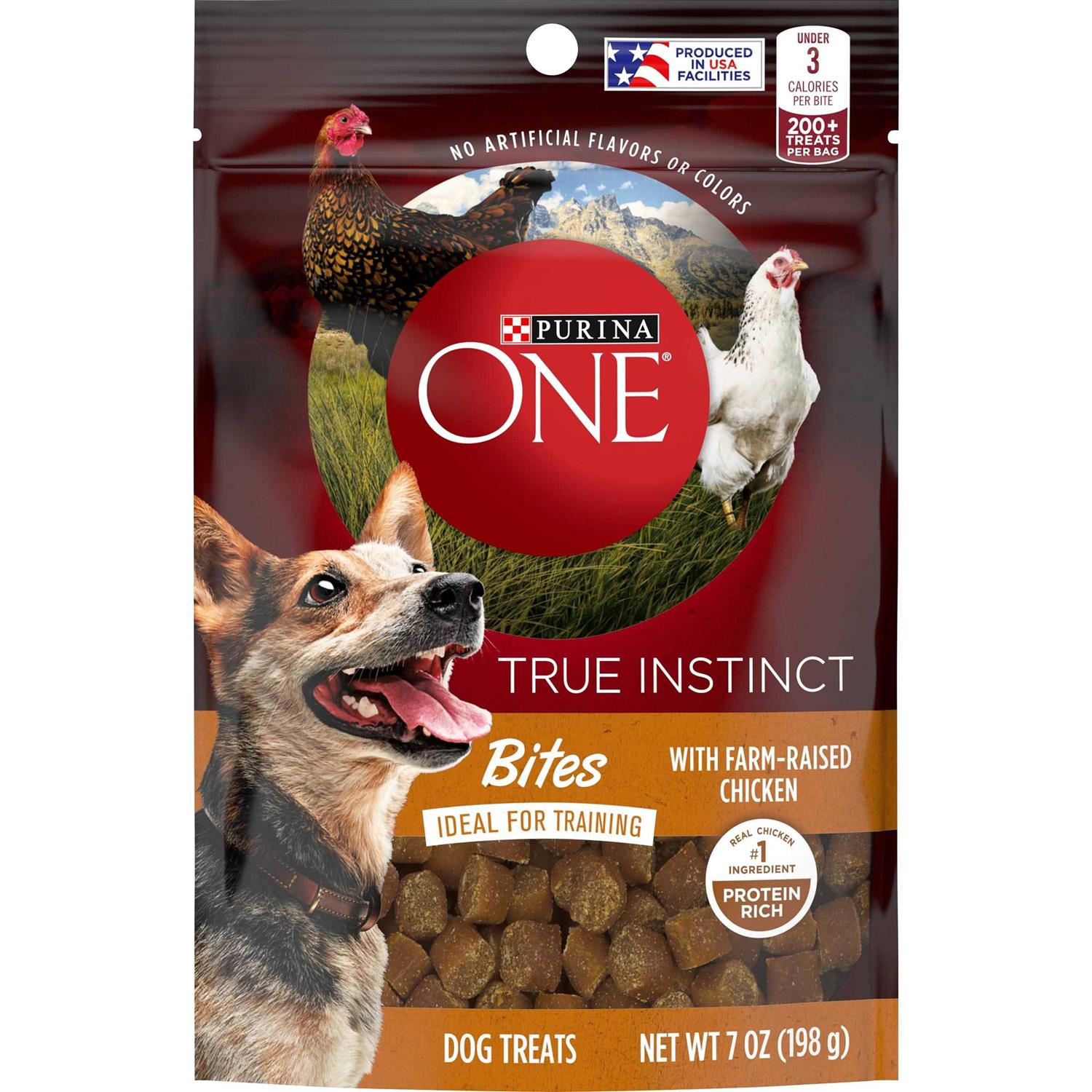 Purina One Dog Training Treats True Instinct Bites with Farm-Raised Chicken - Healthber