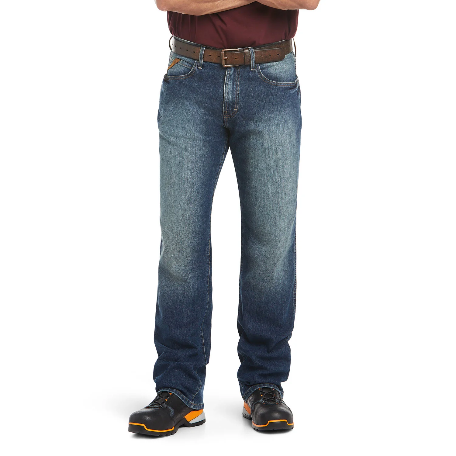 Ariat Men's Rebar M3 Loose DuraStretch Basic Stackable Straight Leg Jean - Healthber