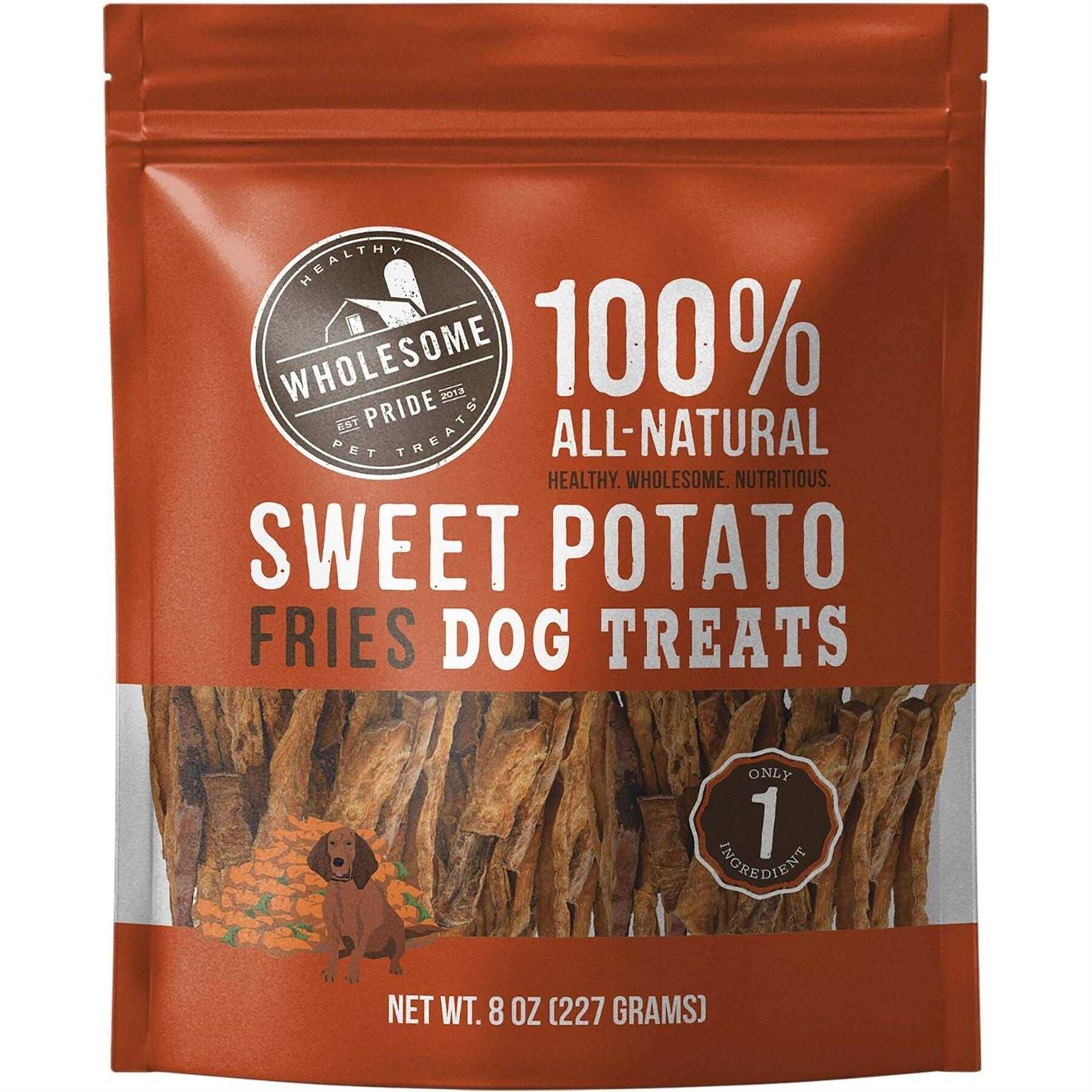 Wholesome Pride Sweet Potato Fries Dog Treats - Healthber