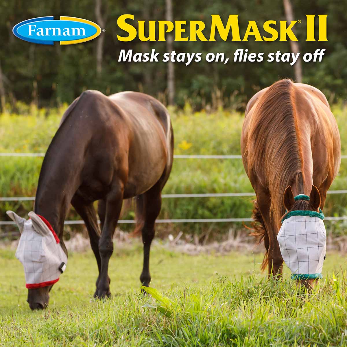 Farnam SuperMask II Horse Fly Mask without Ears - Healthber