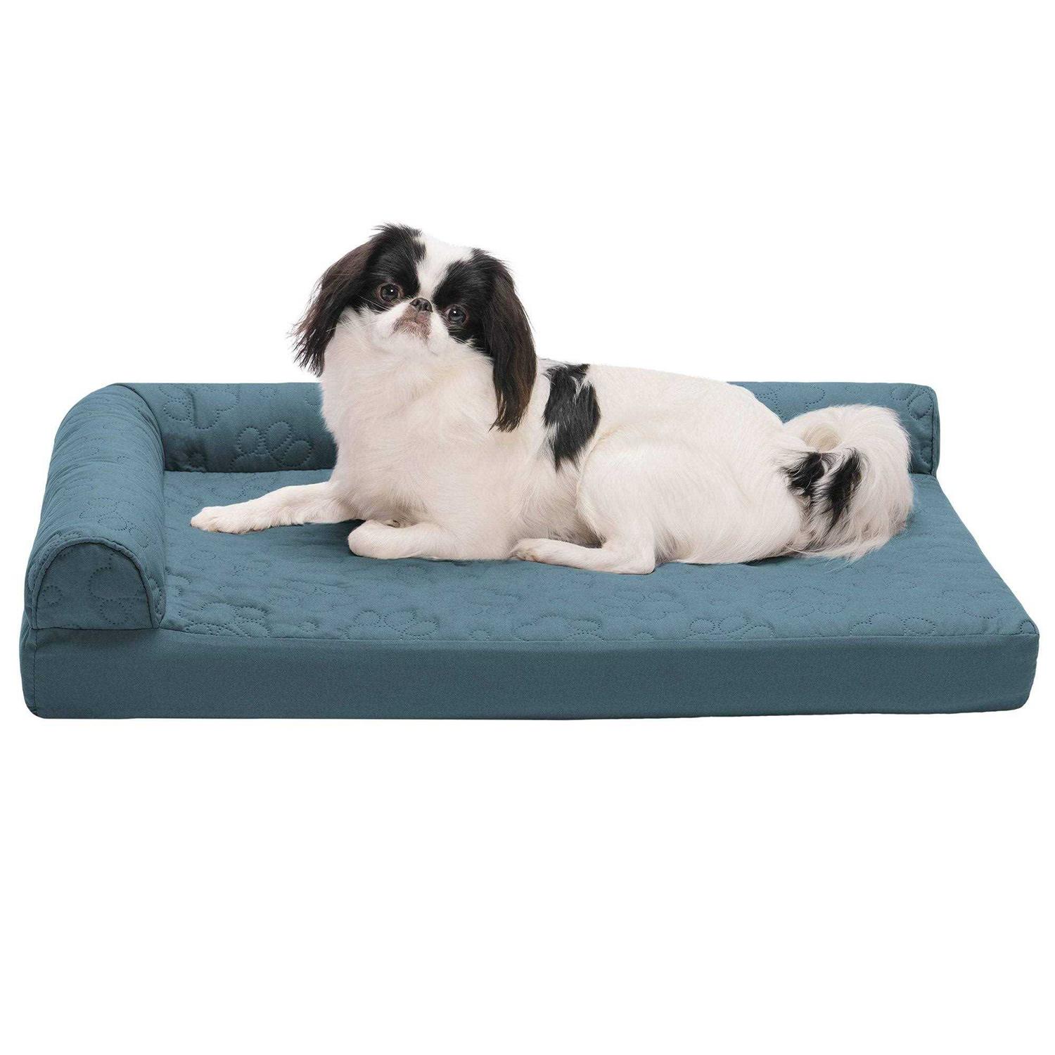 FurHaven Paw-Quilted Deluxe L-Chaise Dog Bed - Healthber