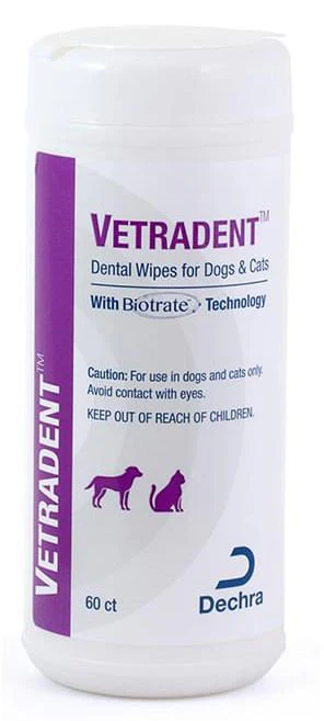 Vetradent Dental Wipes, 60 ct - Healthber