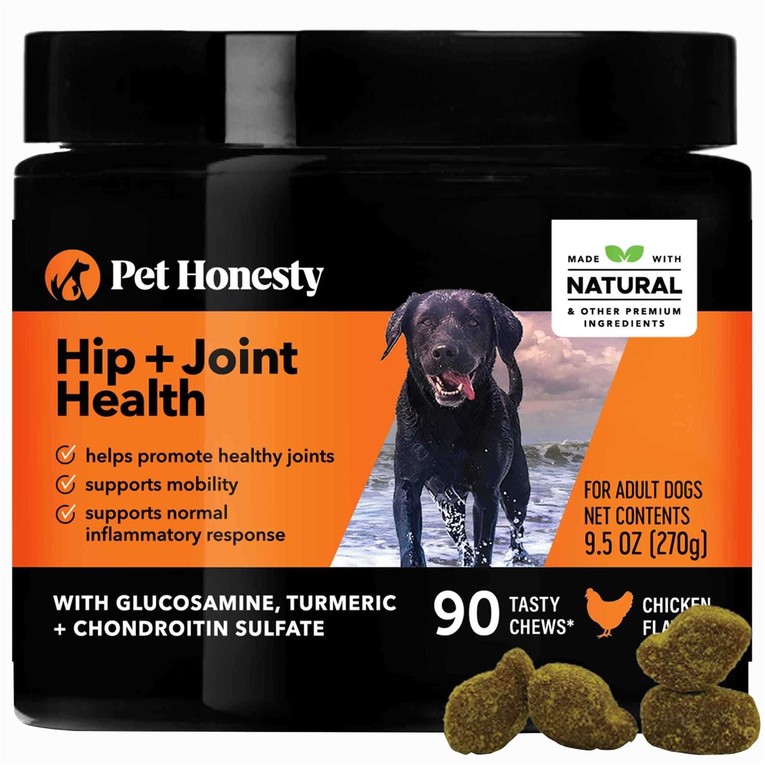 Pet Honesty Hip + Joint Health Soft Chicken Chews for Dogs - Healthber