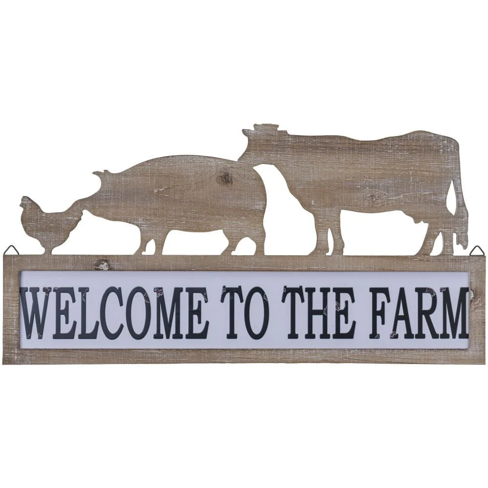 Wooden Farm Welcome Sign - Healthber