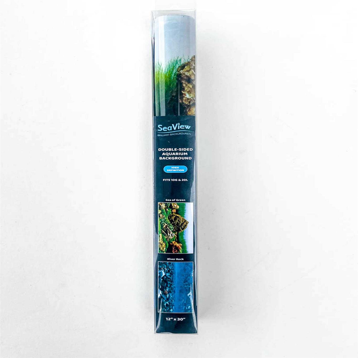 Seaview 10G-20L River Rock & Green Aquarium Background Decor - Healthber