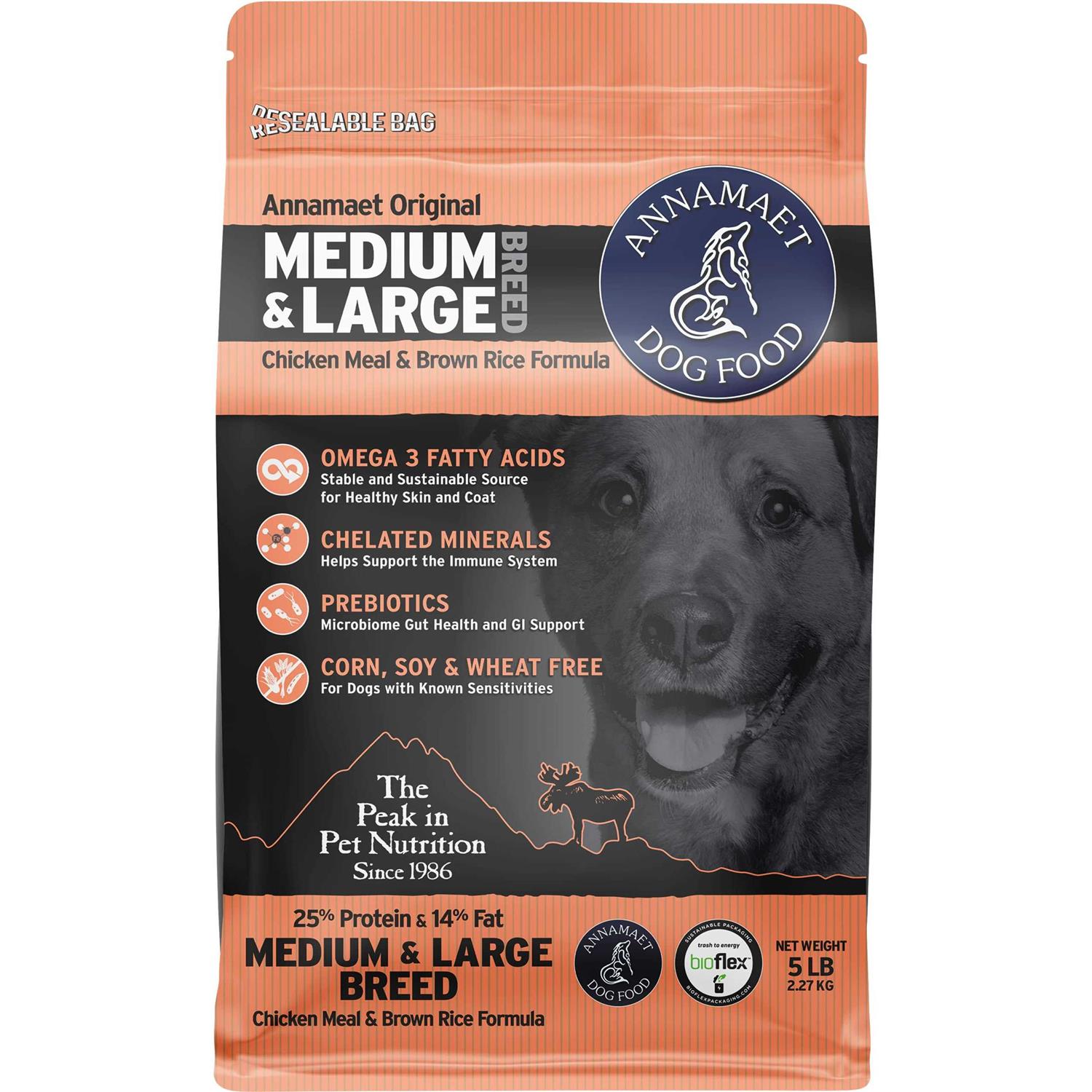 Annamaet 25% Medium & Large Breed Dry Dog Food - Healthber