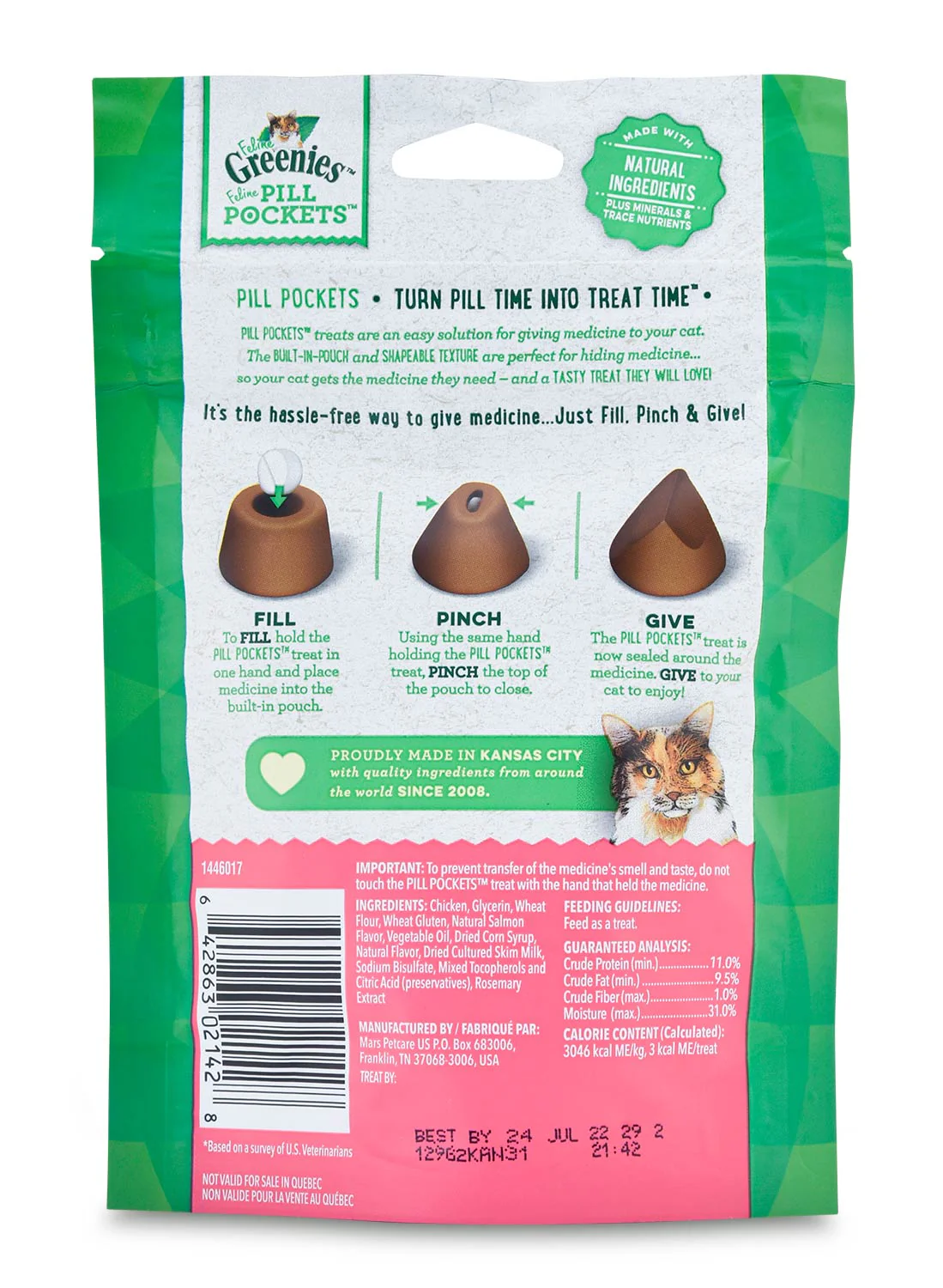 Greenies Pill Pockets for Cats, 45 ct - Healthber