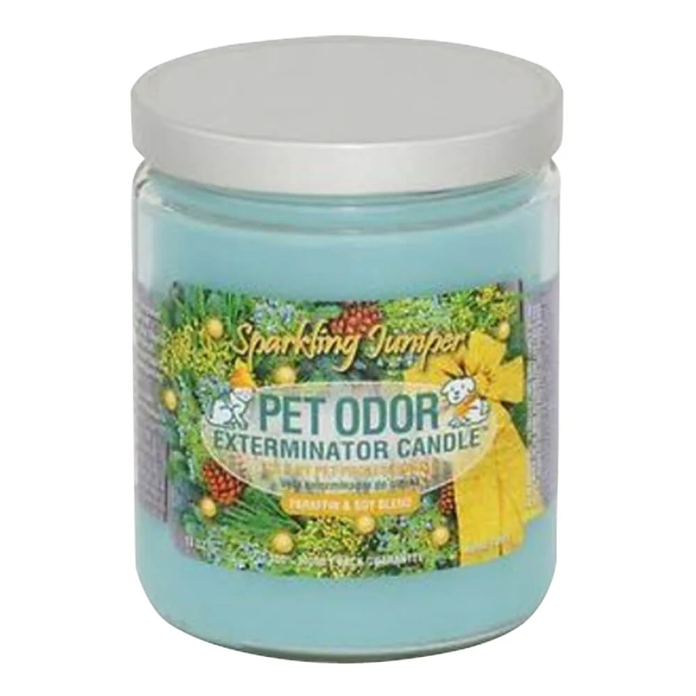 Pet Odor Exterminator Candle, Sparkling Juniper, 13 oz - Healthber