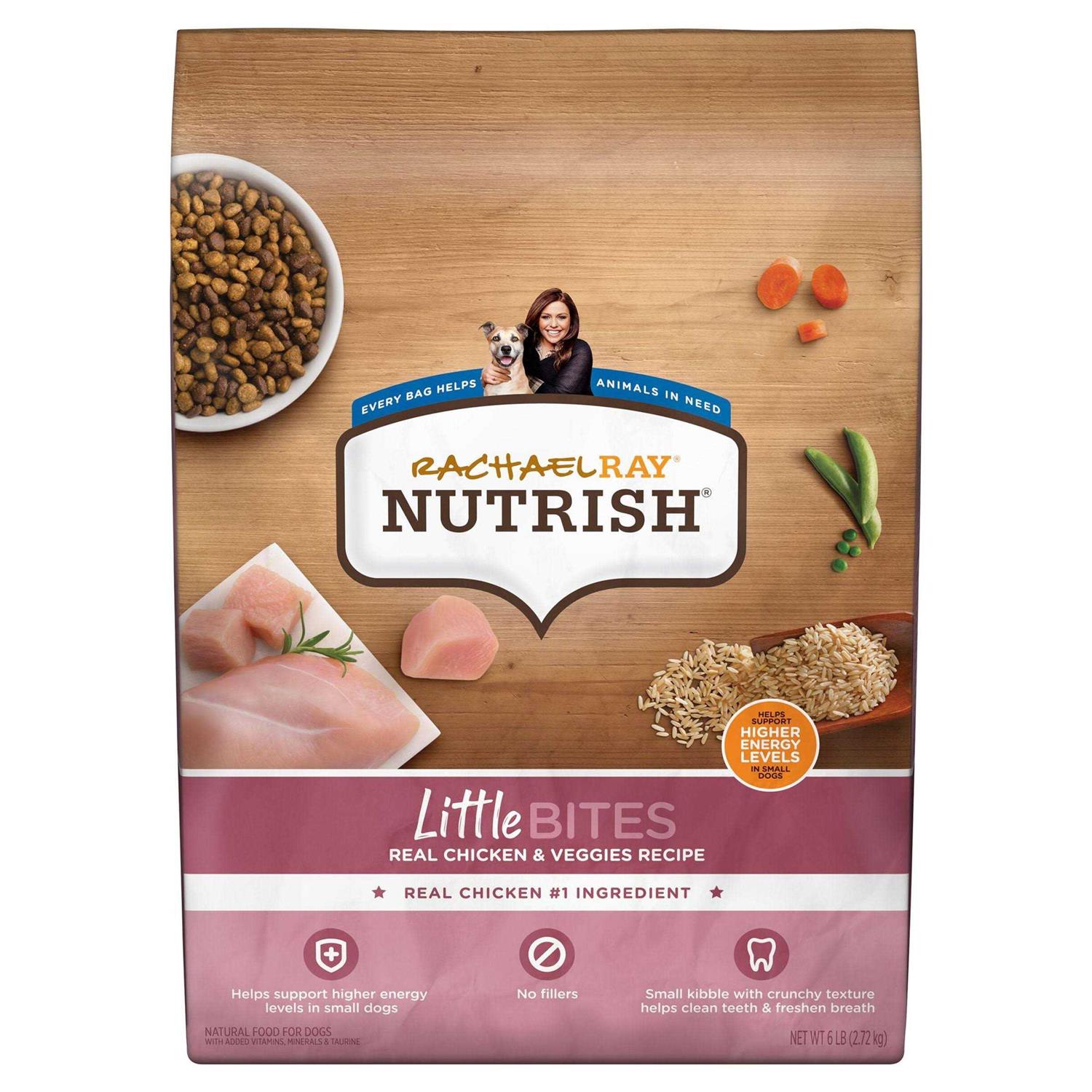 Rachael Ray Nutrish Little Bites Real Chicken & Veggies Recipe Dry Dog Food - Healthber
