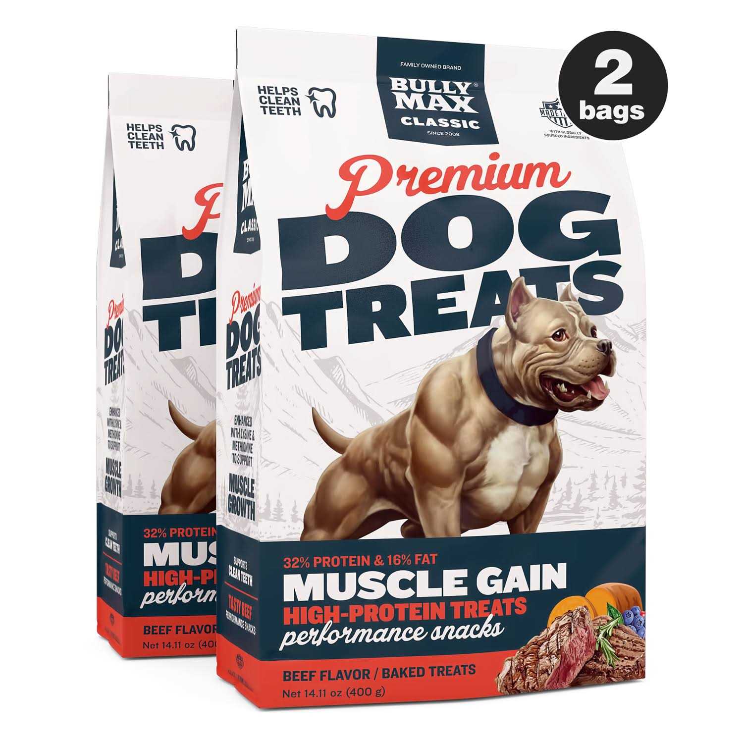 Bully Max Classic Premium Beef Dog Treats - Healthber