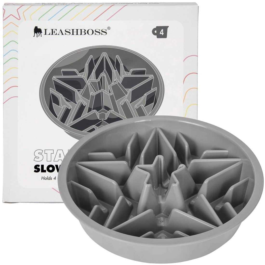 Leashboss Slow Feeder Dog Bowls Cup Maze Puzzle Food Bowl with Feeder Holes - Healthber