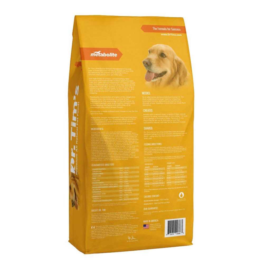 Dr. Tim’s Metabolite Weight Management Formula Dry Dog Food - Healthber
