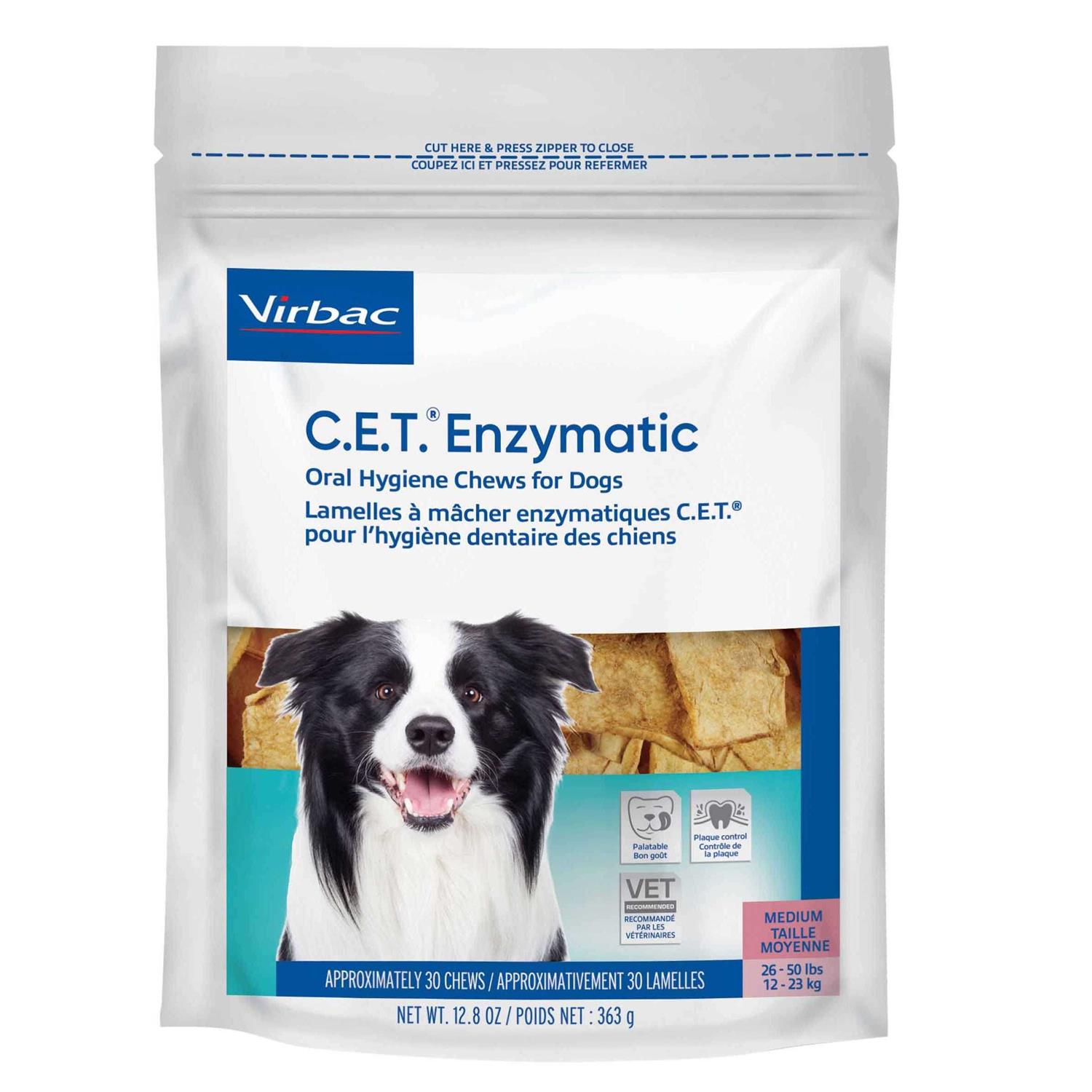 Virbac C.E.T. Enzymatic Oral Hygiene Chews for Dogs - Healthber
