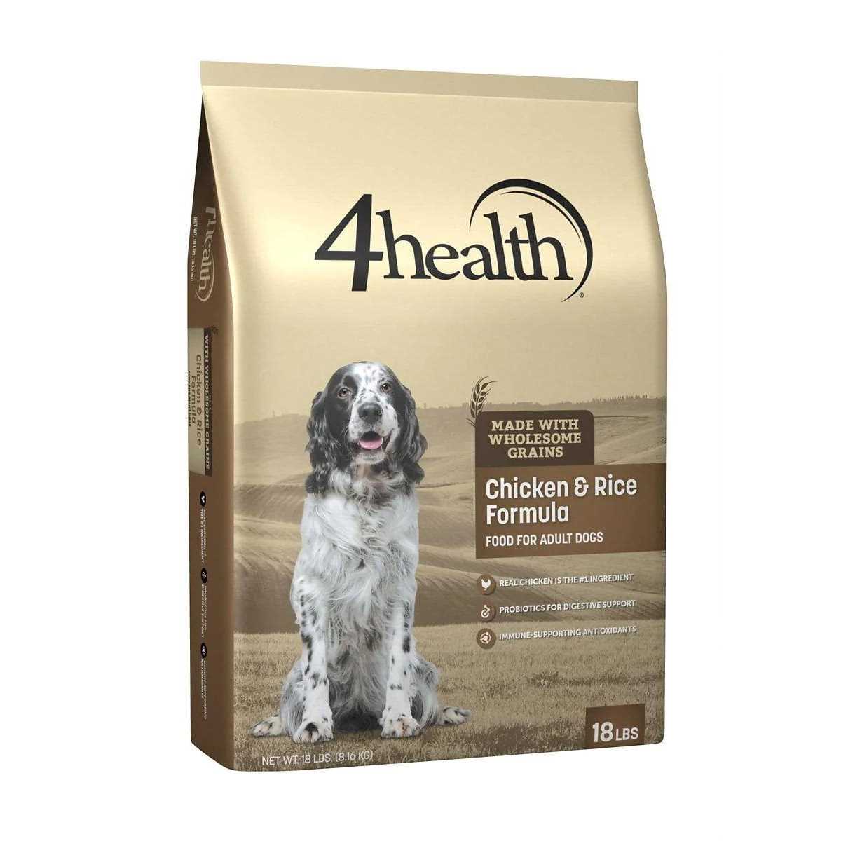 4health with Wholesome Grains Adult Chicken and Rice Formula Dry Dog Food - Healthber