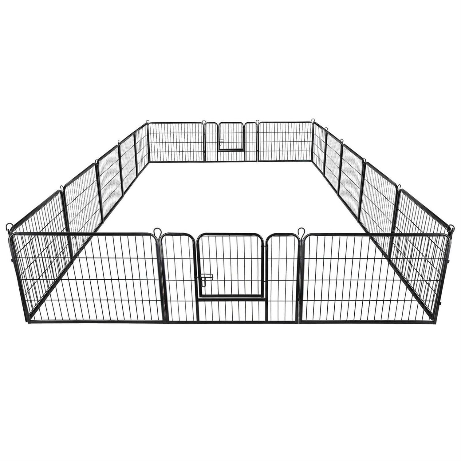 Zenstyle Foldable Detachable Multiple Shape Pet Playpen 16 Panel Dog Kennel Exercise - Healthber