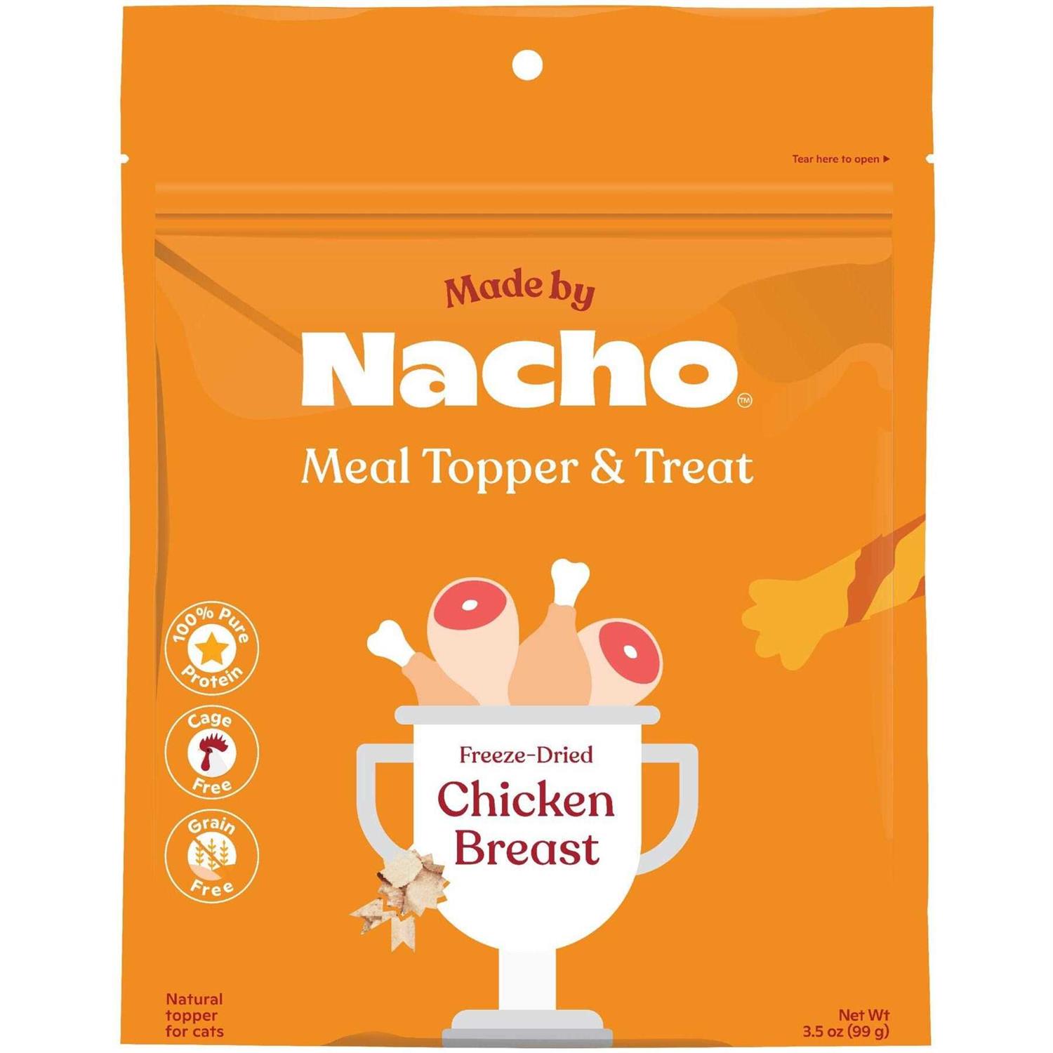Made by Nacho Chicken Breast Freeze Dried Cat Treats - Healthber