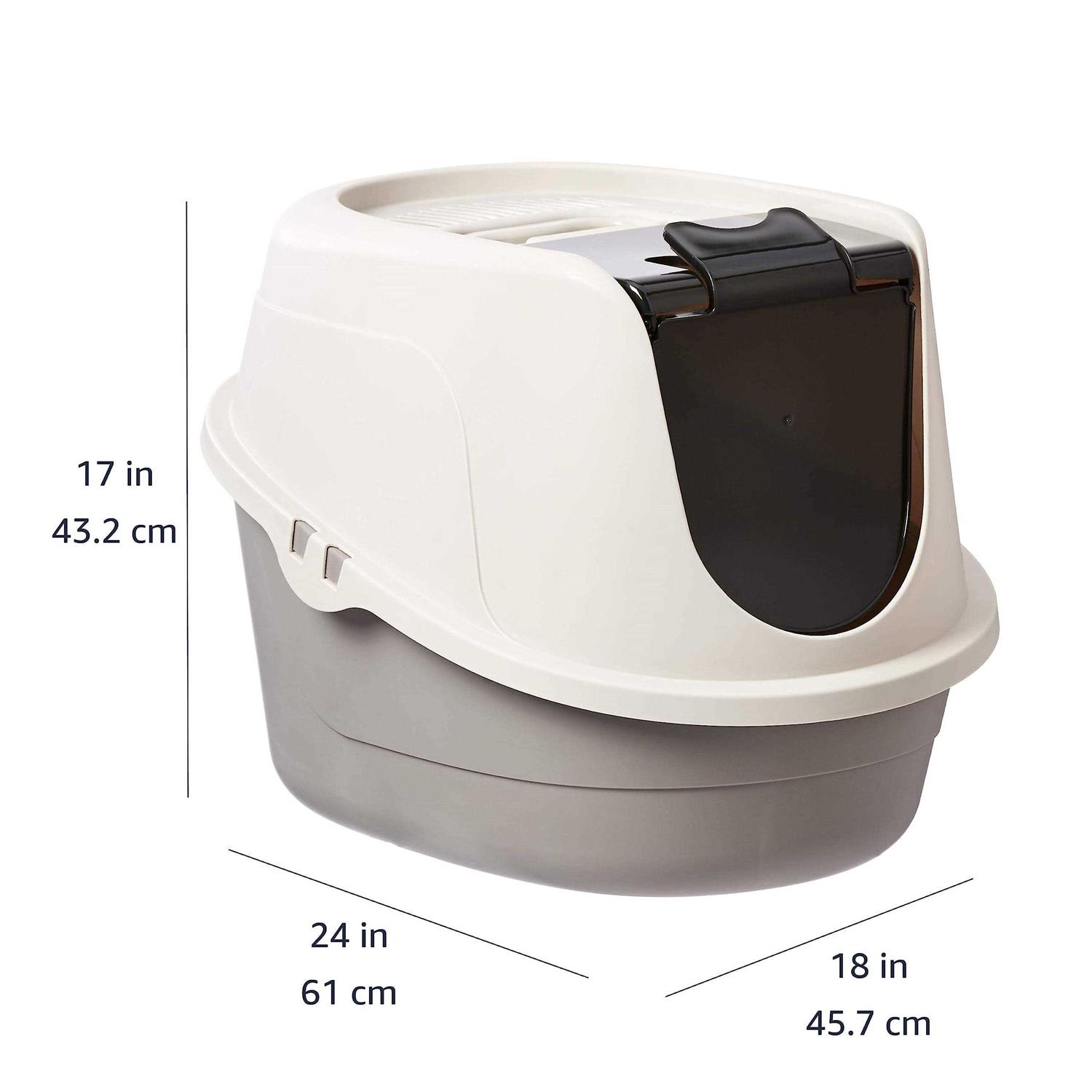 Amazon Basics No-Mess Hooded Cat Litter Box - Healthber