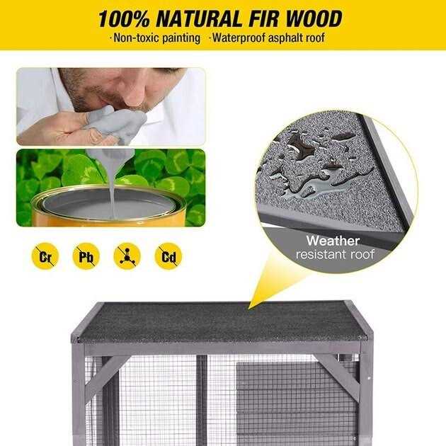 Aivituvin Cat House Outdoor Cat Catio AIR22 - Healthber