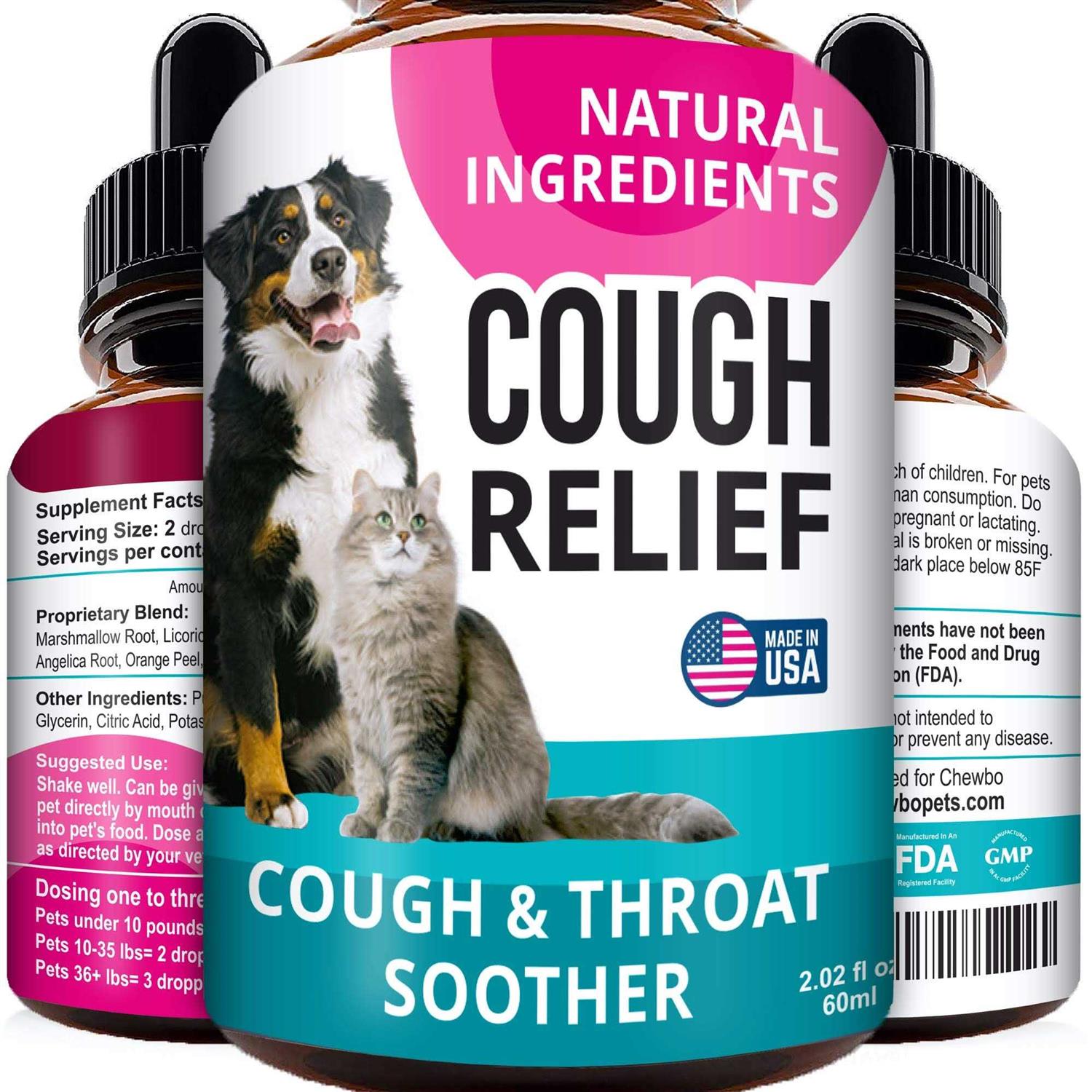 Kennel Cough Drops for Dogs and Cats 2oz Pet Herbal Remedy - Healthber