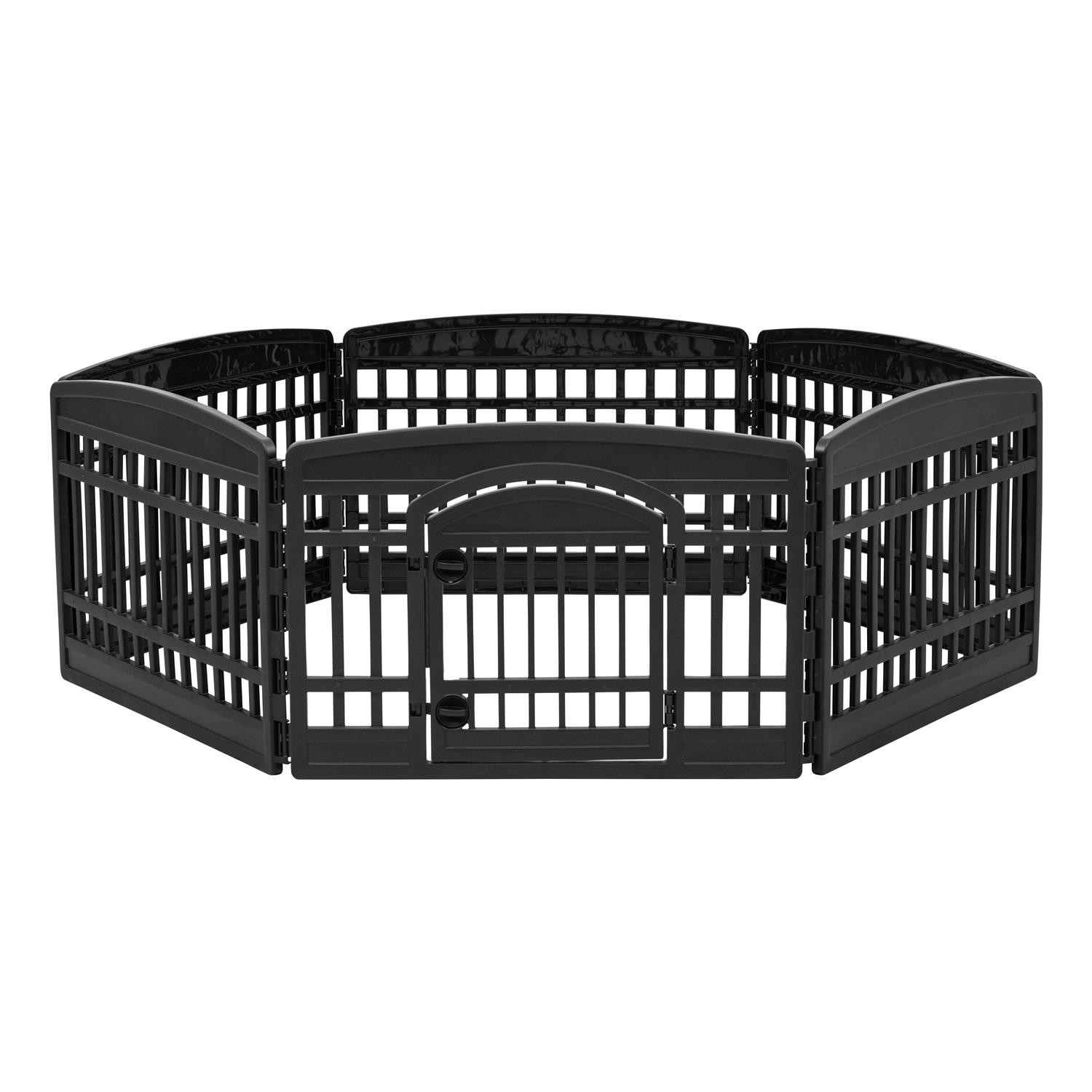 IRIS USA 6 Panel Exercise Pet Playpen with Door - Healthber