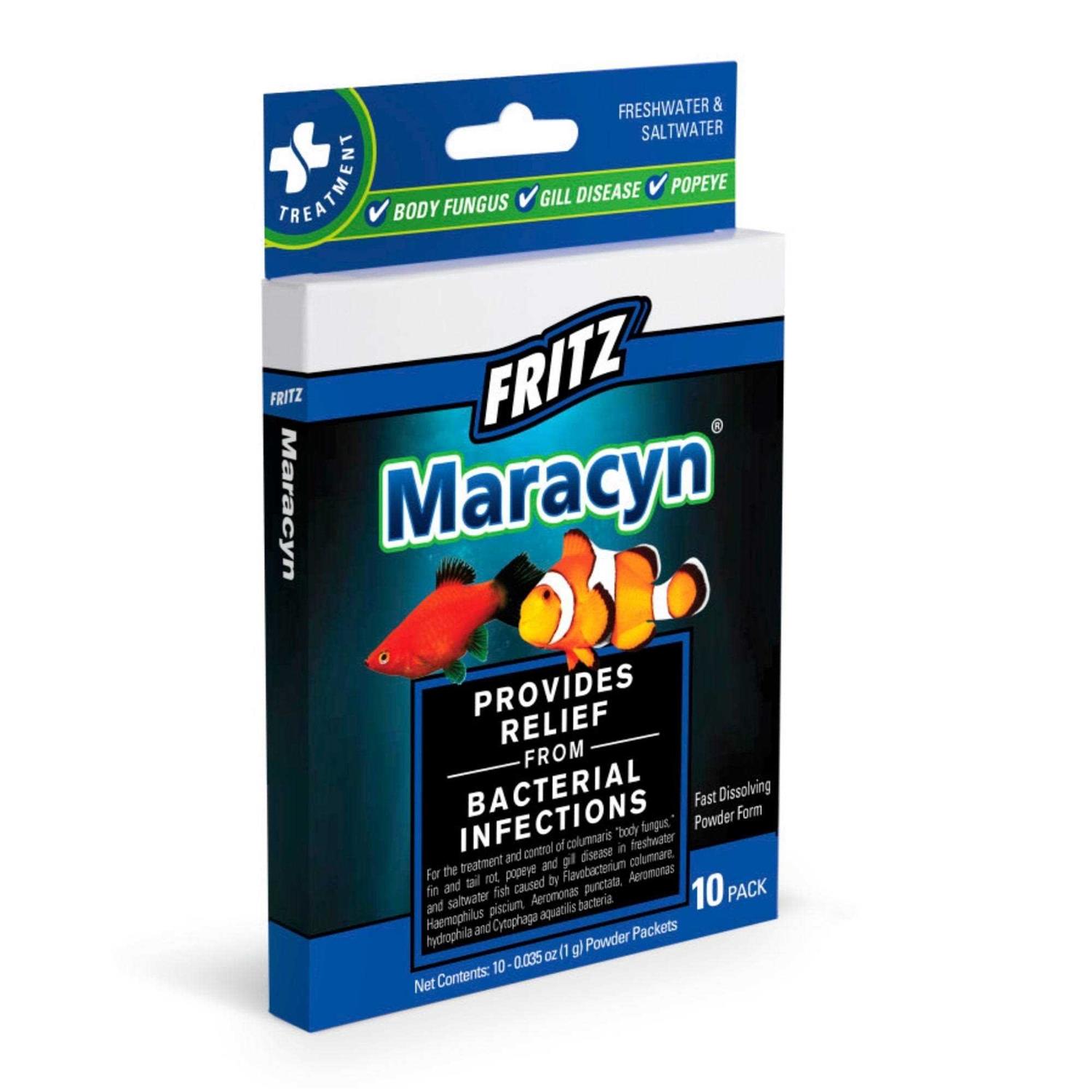 Fritz Aquatics Fritz Maracyn Bacterial Treatment Powder for Freshwater and Saltwater Aquariums - Healthber