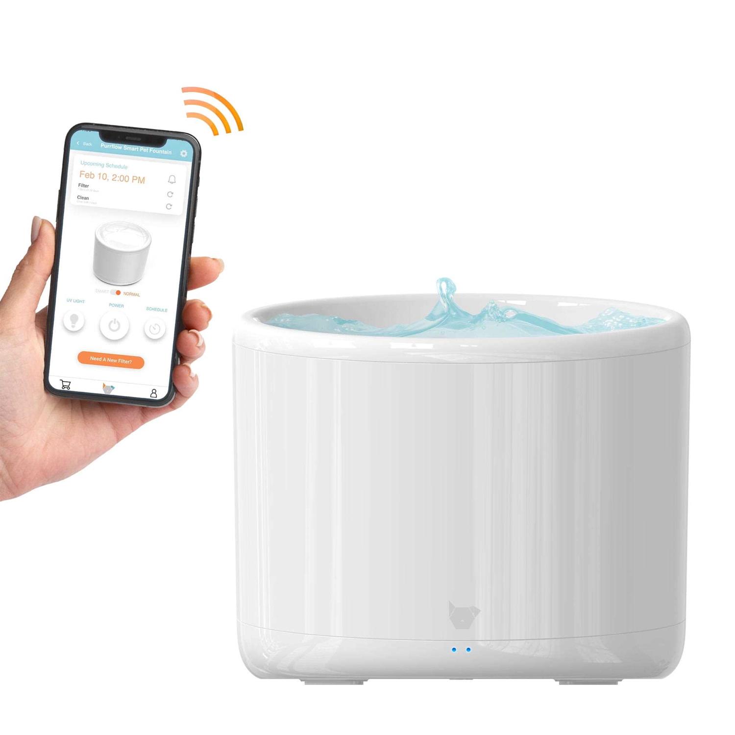 Instachew Purrflow Smart Pet Water Fountain - Healthber