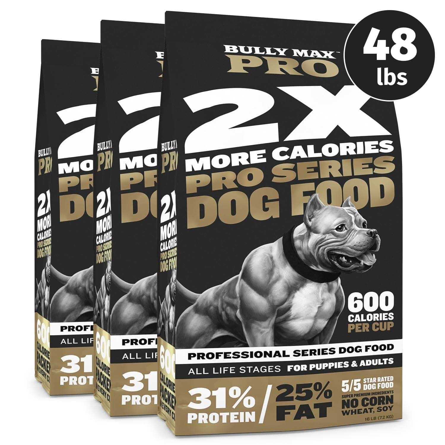 Bully Max Pro Series 31/25 High Calorie Dog Food - Healthber