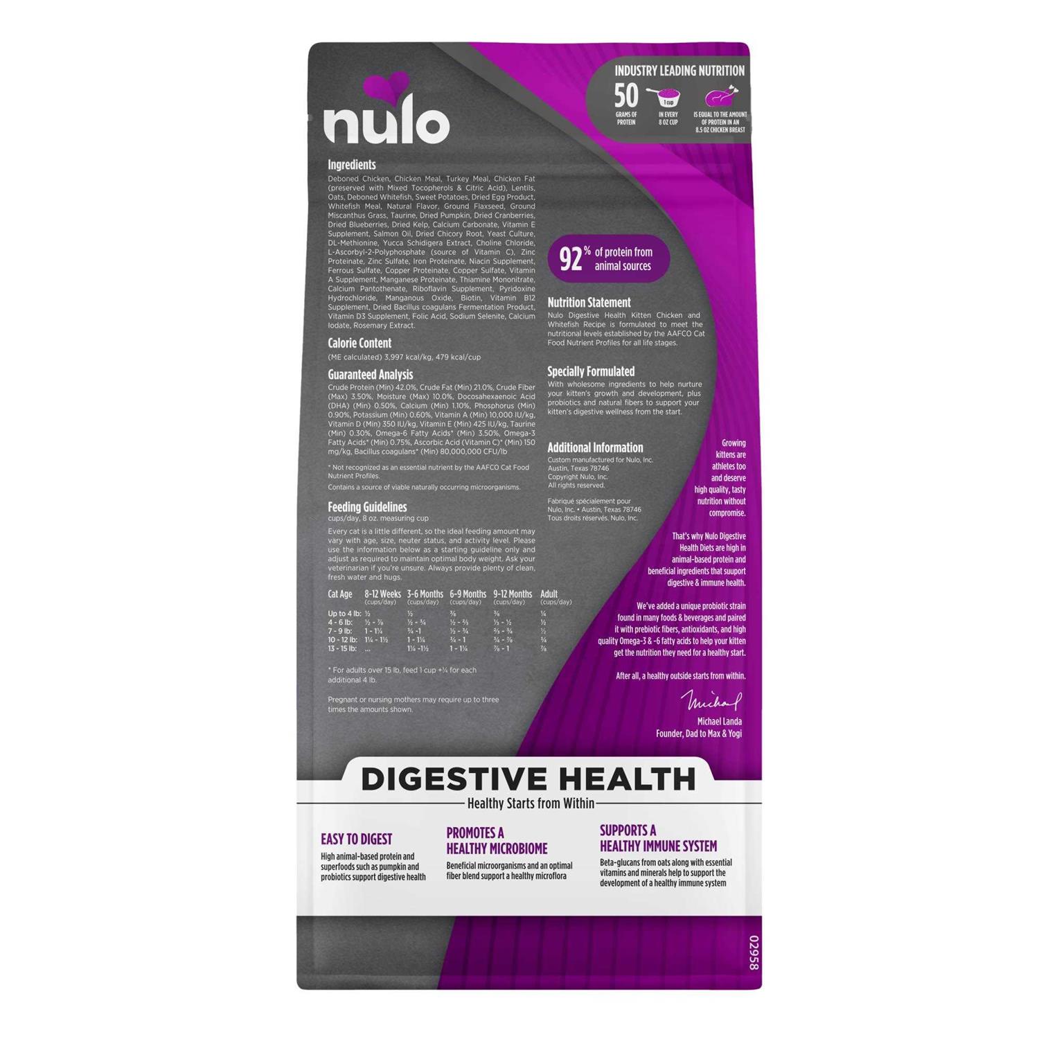 Nulo Digestive Health Kitten Dry Food - Healthber