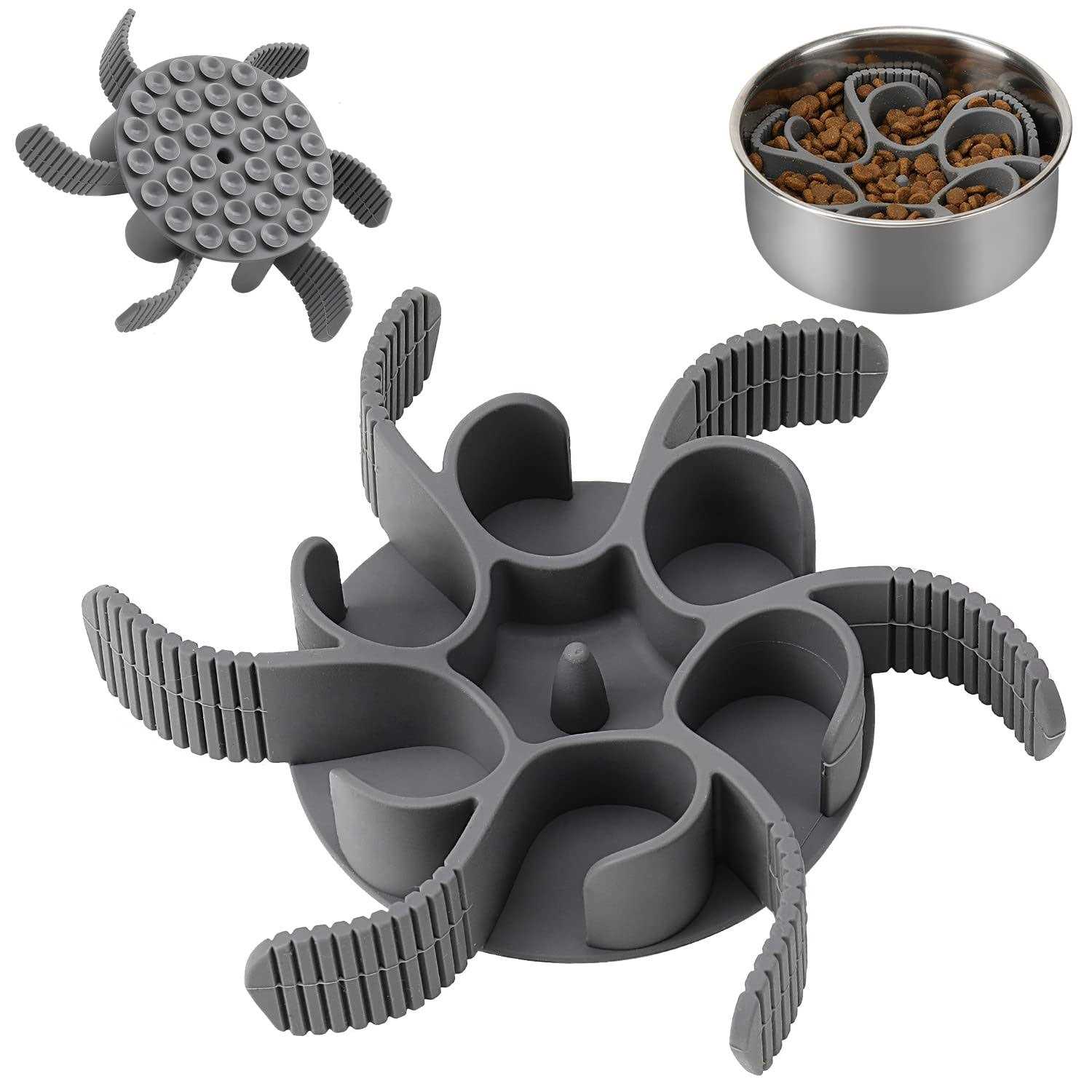 Anipaw Dog Slow Feeder Dog Bowls Silicone Spiral Dog Food Bowls Feeder Insert to Slow Down Eating for Large Medium Small Breed Dogs Perfect - Healthber