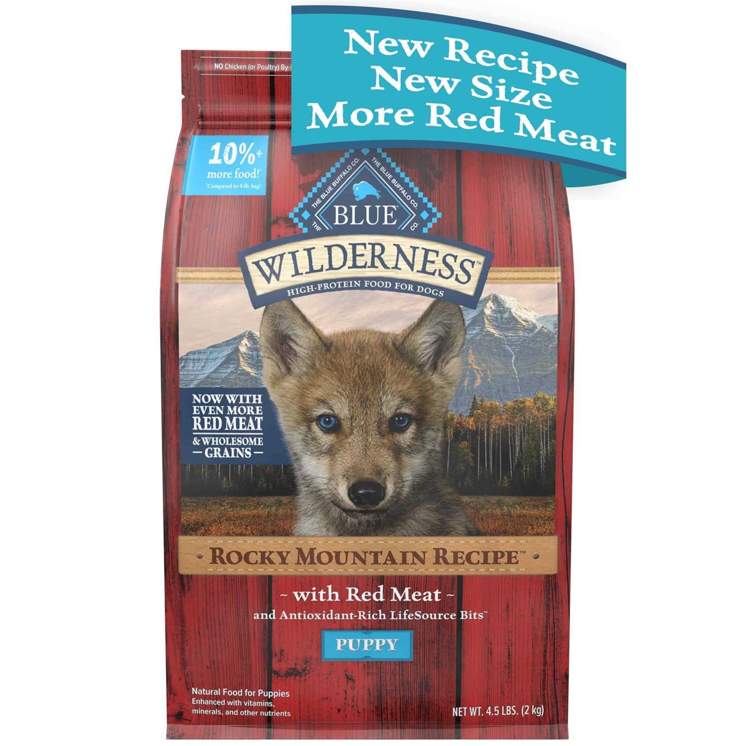 Blue Buffalo Wilderness Rocky Mountain Recipe High Protein Puppy Dry Dog Food - Healthber