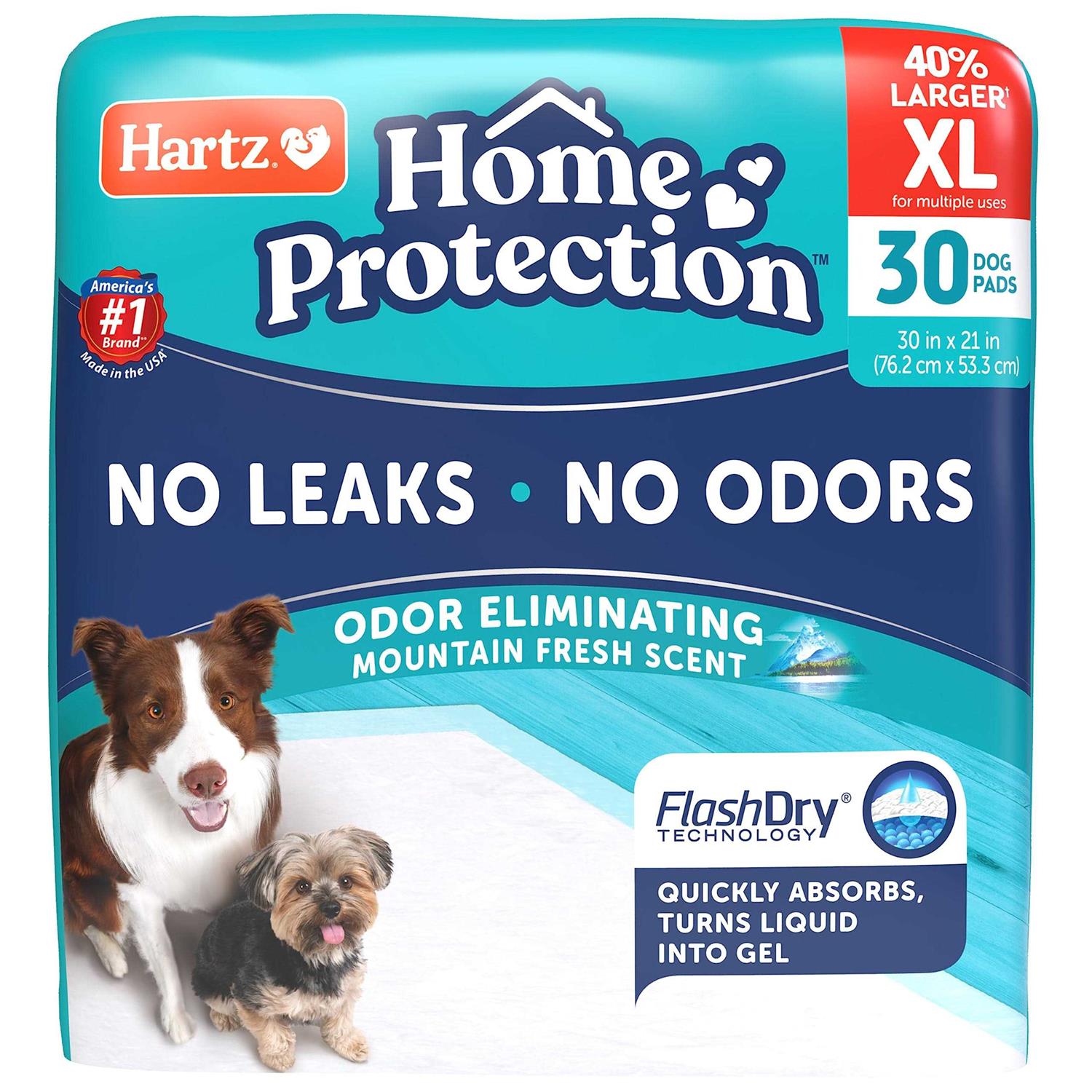 Hartz Home Protection Mountain Fresh Scent Eliminating Dog Pads - Healthber