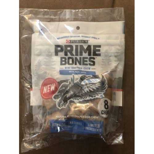 Purina Prime Bones Mini Knotted Chews Rawhide Free Natural Dog Treats - Healthber