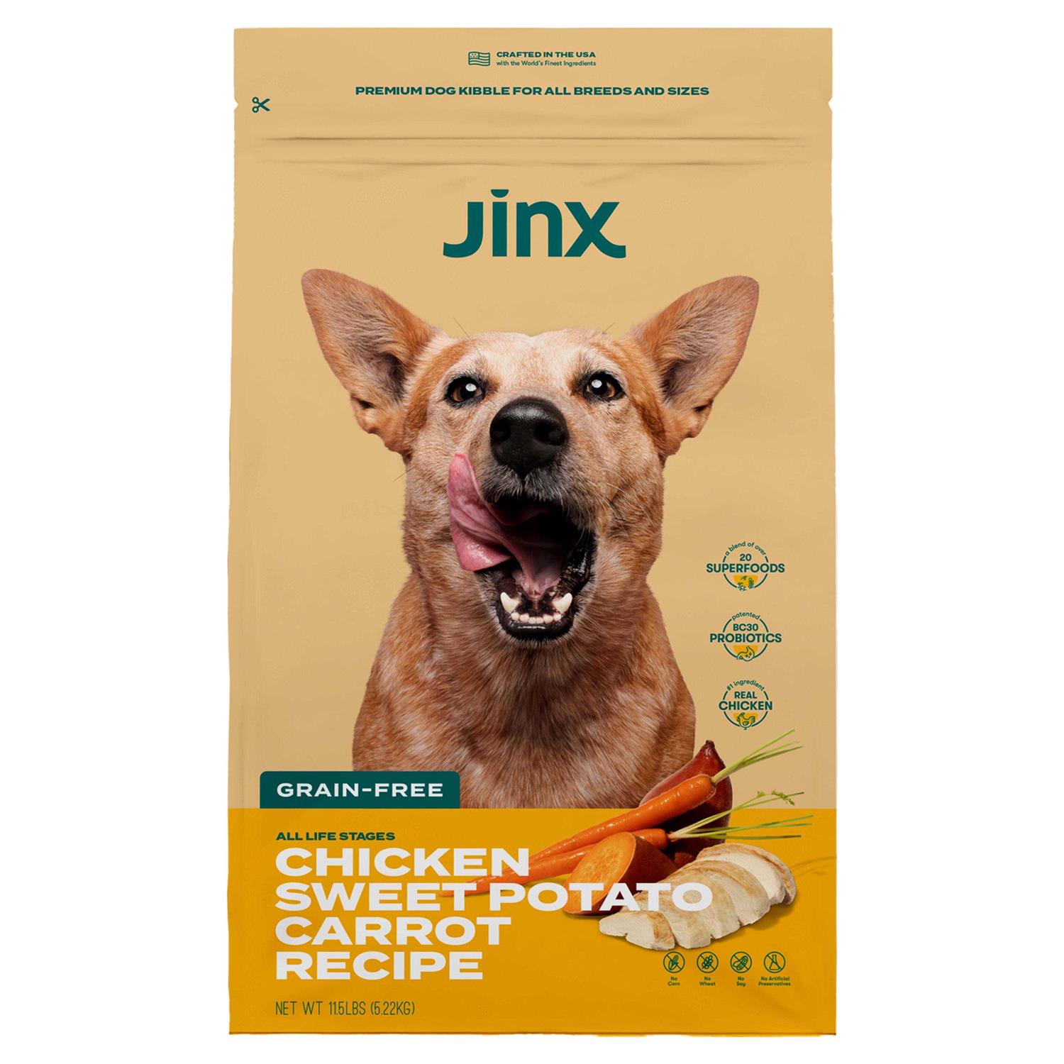 Jinx Chicken Sweet Potato & Carrot Dry Dog Food - Healthber
