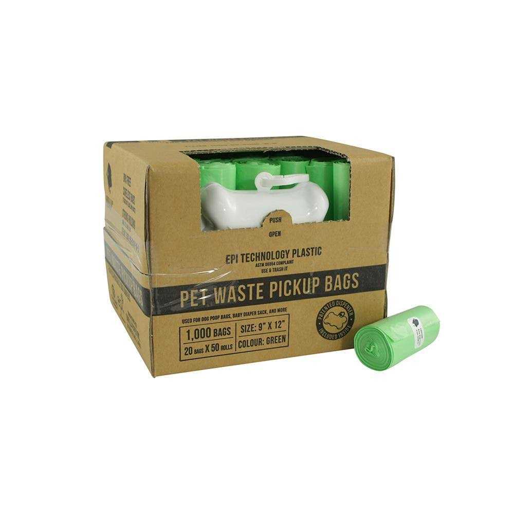 Gorilla Supply Dog Poop Waste Bags with Dispenser and Leash Tie - Healthber