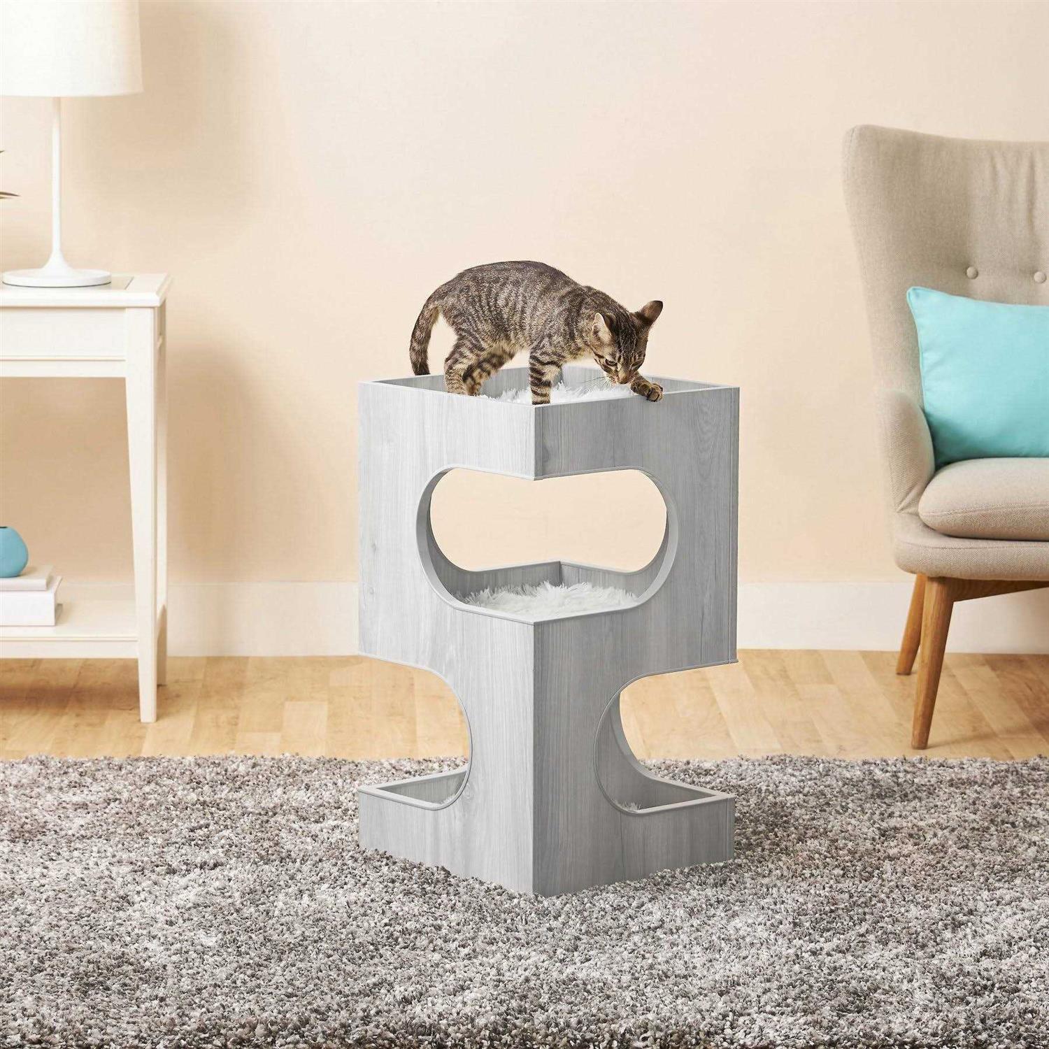 Frisco 28-in Modern Cat Tree Condo - Healthber