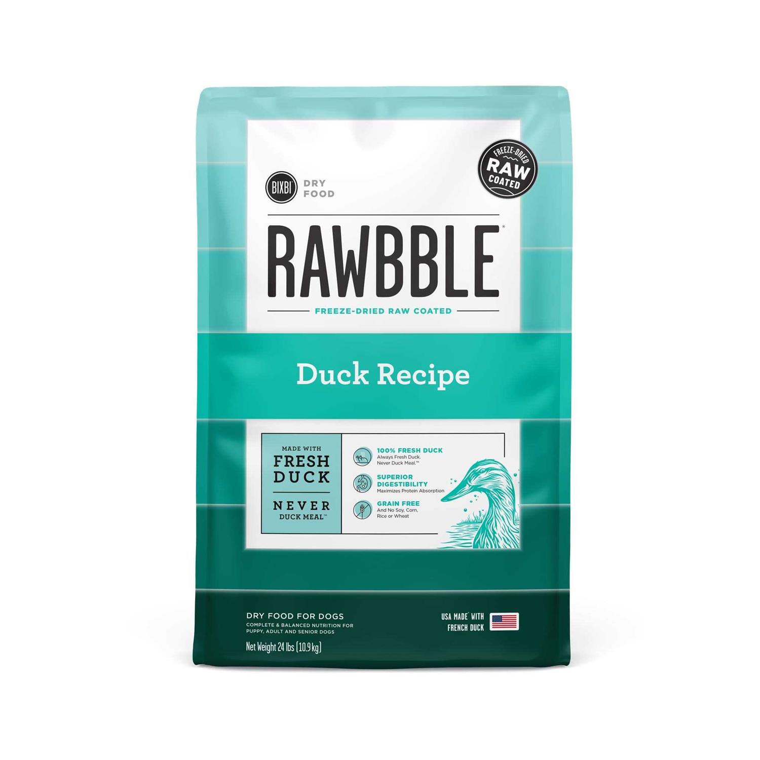 BIXBI Rawbble Duck Recipe Dry Dog Food - Healthber