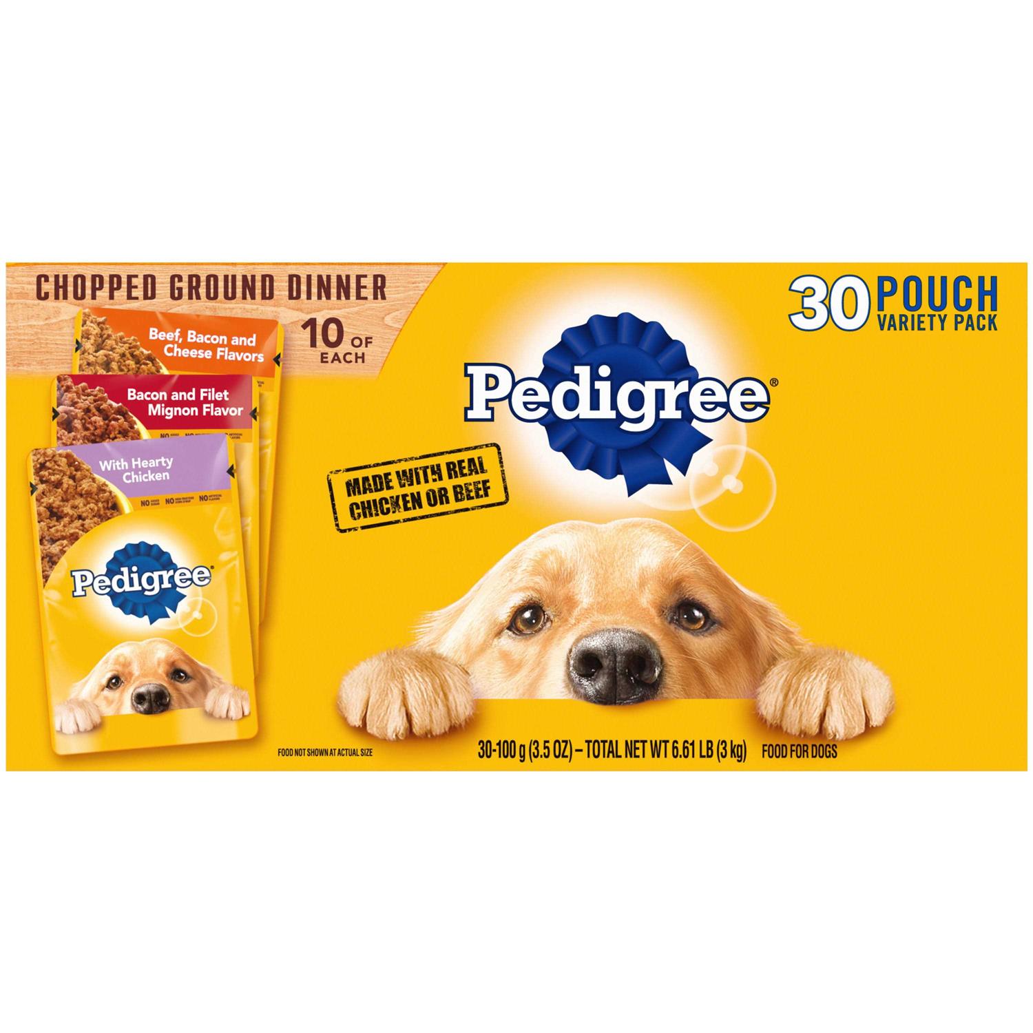 Pedigree Chopped Ground Dinner Wet Dog Food Variety Pack - Healthber