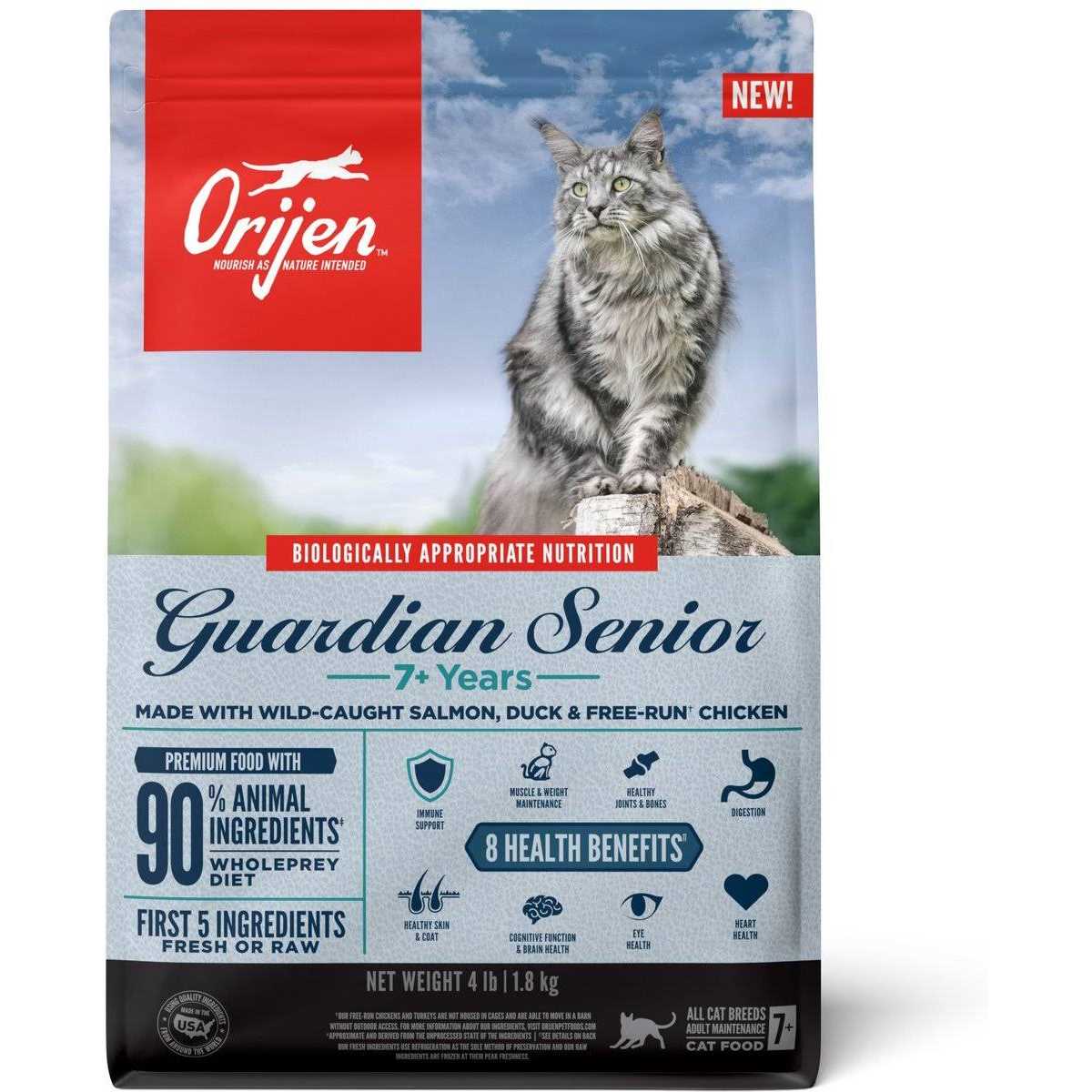 Orijen Guardian Senior 7+ Grain Free Dry Cat Food - Healthber